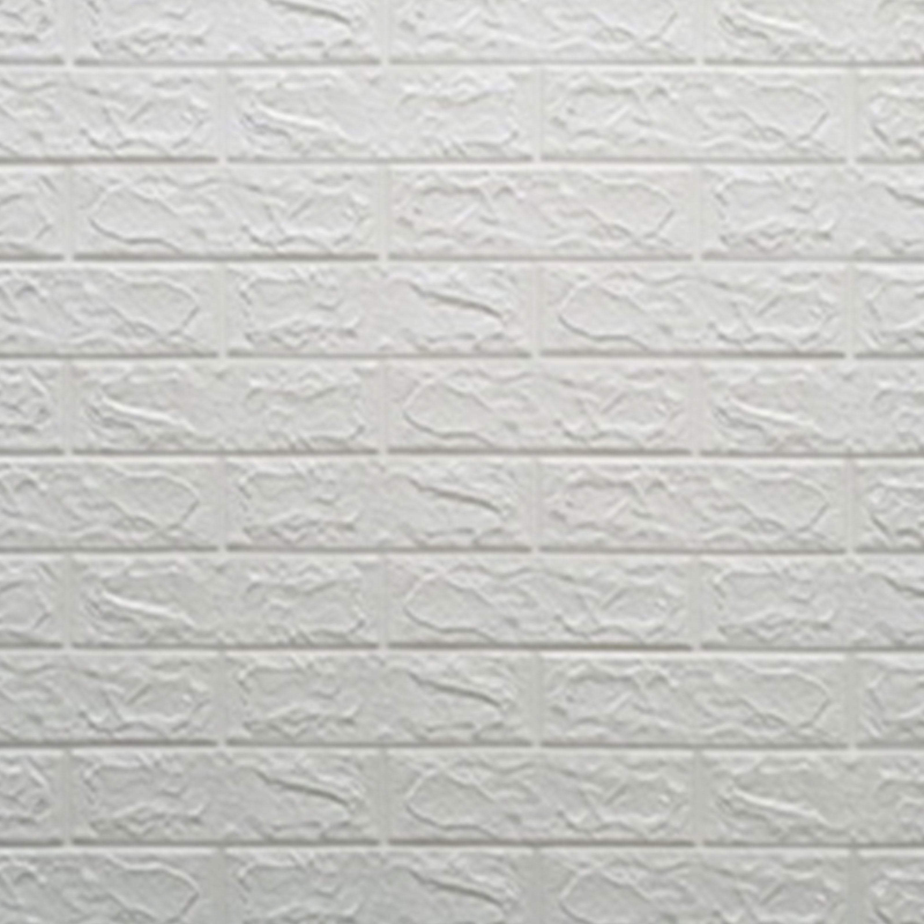 Pannelli 3D Autoadesivi in PE 70X70cm MATTONI BIANCHI , isolanti, idrorepellenti, economici - Eternal Parquet