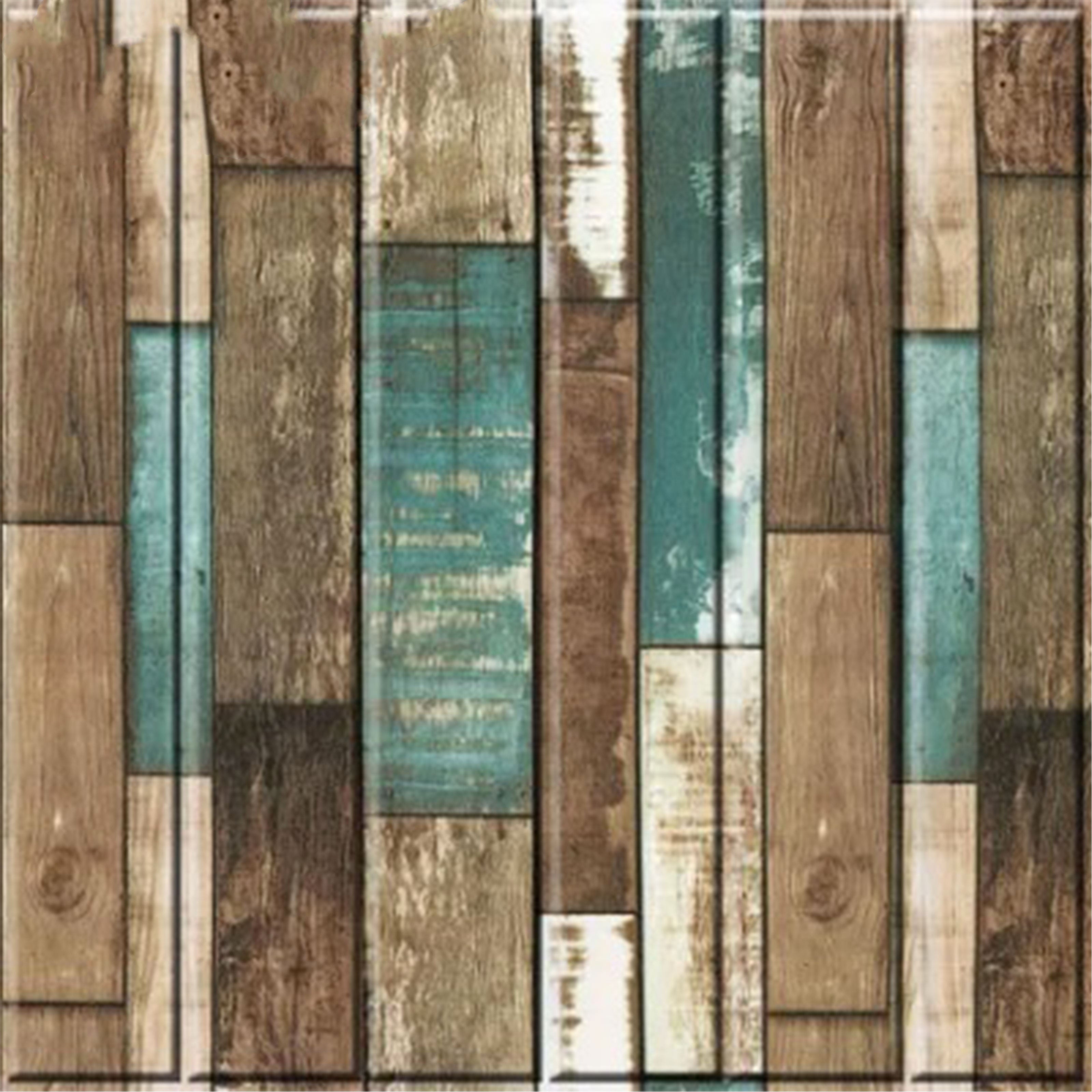 Pannelli 3D Autoadesivi in PE 70X70cm PATCHWORK TURCHESE , isolanti, idrorepellenti, economici - Eternal Parquet