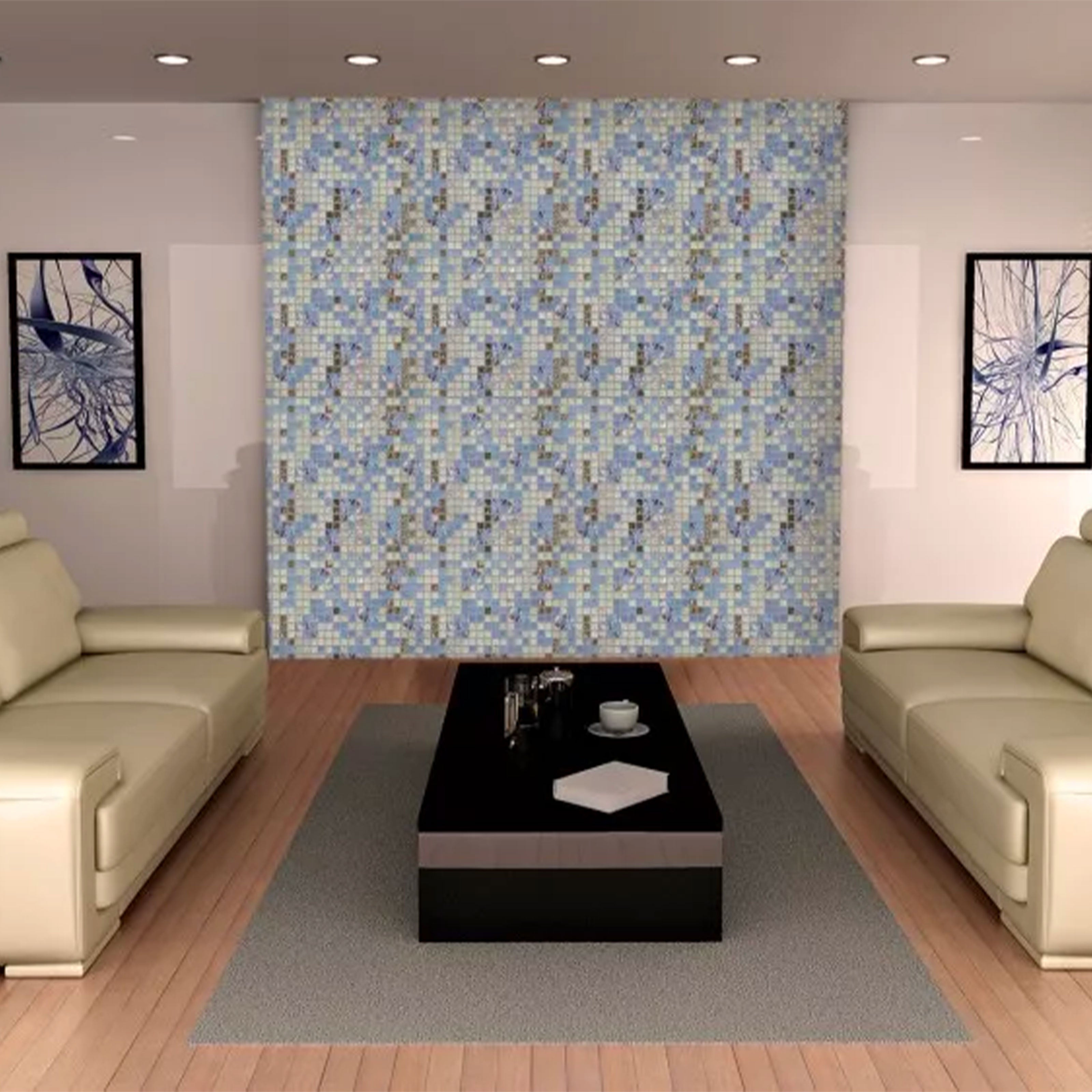 Pannelli 3D "AUTOADESIVI" in PVC GRANIT effetto MOSAICO BAGNO DOCCIA Realistici e isolanti. - Eternal Parquet