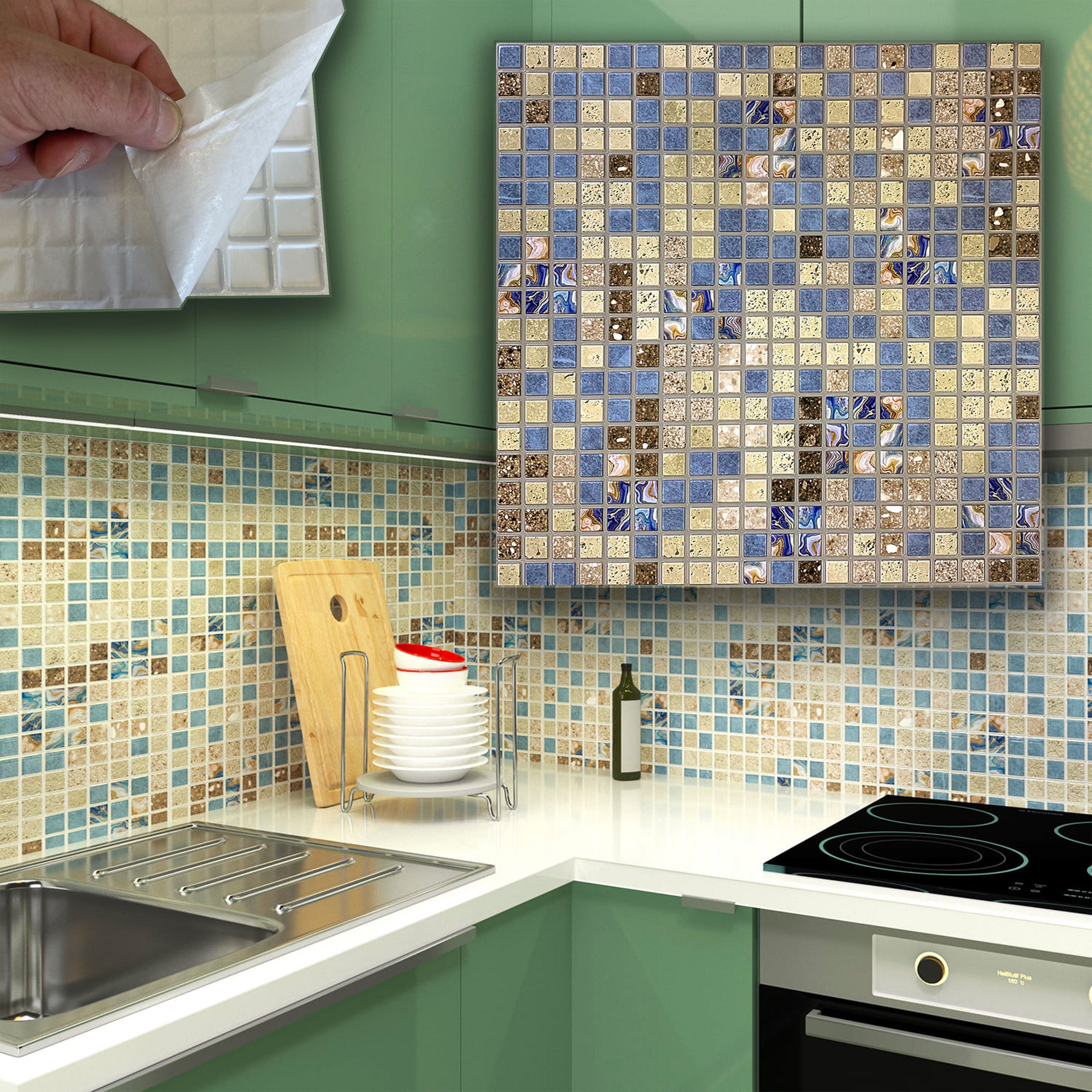 Pannelli 3D "AUTOADESIVI" in PVC GRANIT effetto MOSAICO BAGNO DOCCIA Realistici e isolanti. - Eternal Parquet