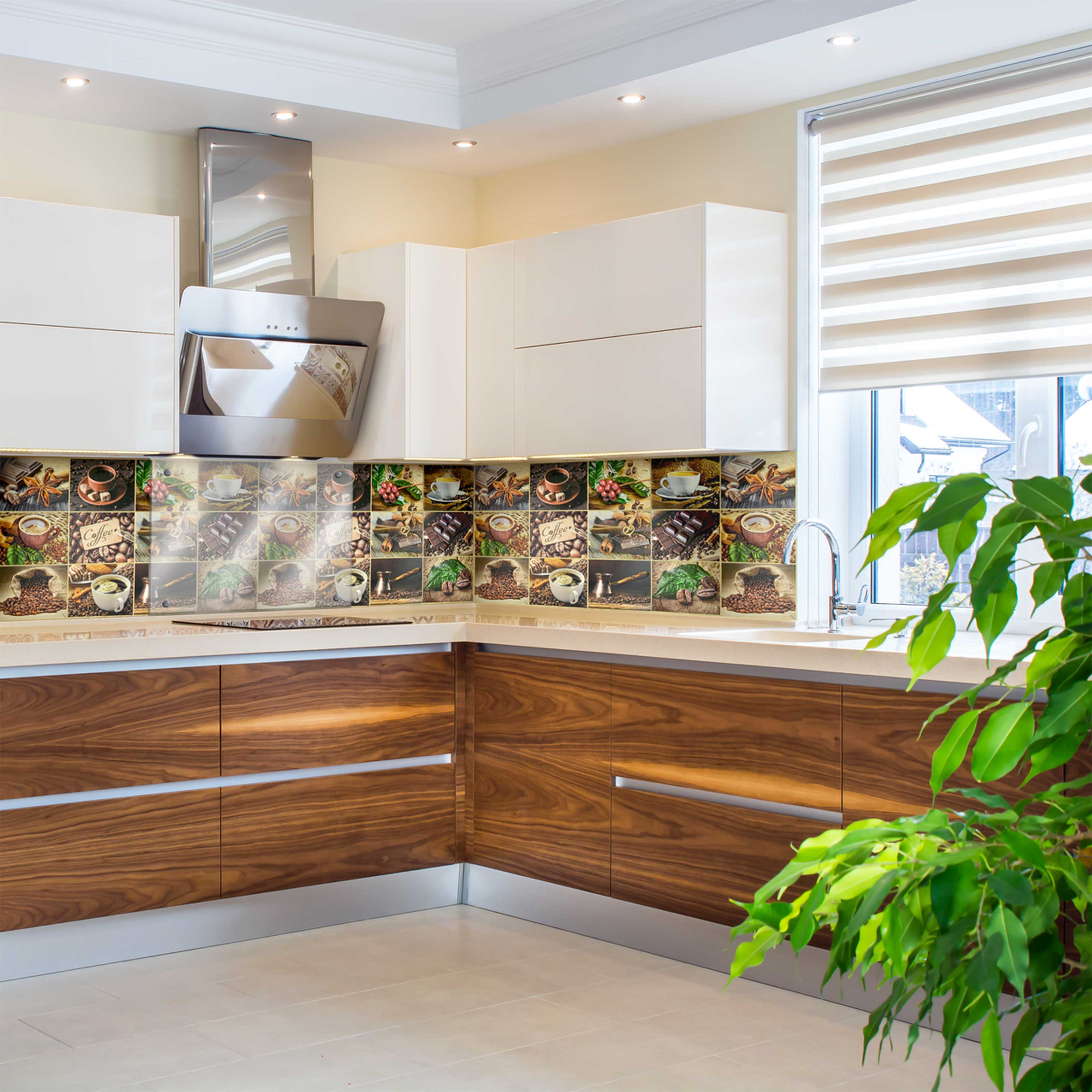 Pannelli 3D Rivestimento a parete in PVC a rilievo realistici parato di design COFFEE AND CHOCOLATE - Eternal Parquet