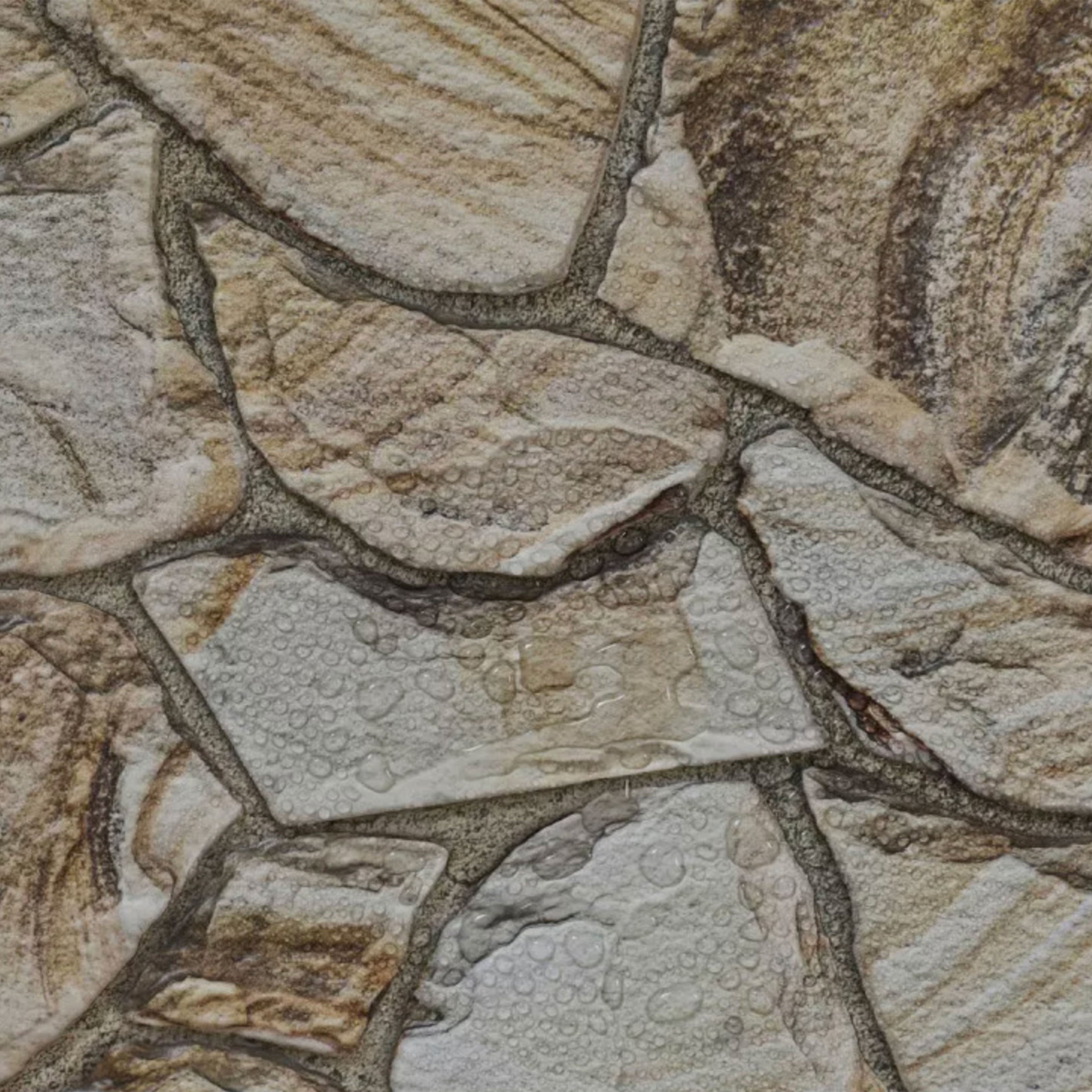 Pannelli 3D Rivestimento a parete in PVC effetto ARENARIA MIELE Realistici e isolanti. - Eternal Parquet