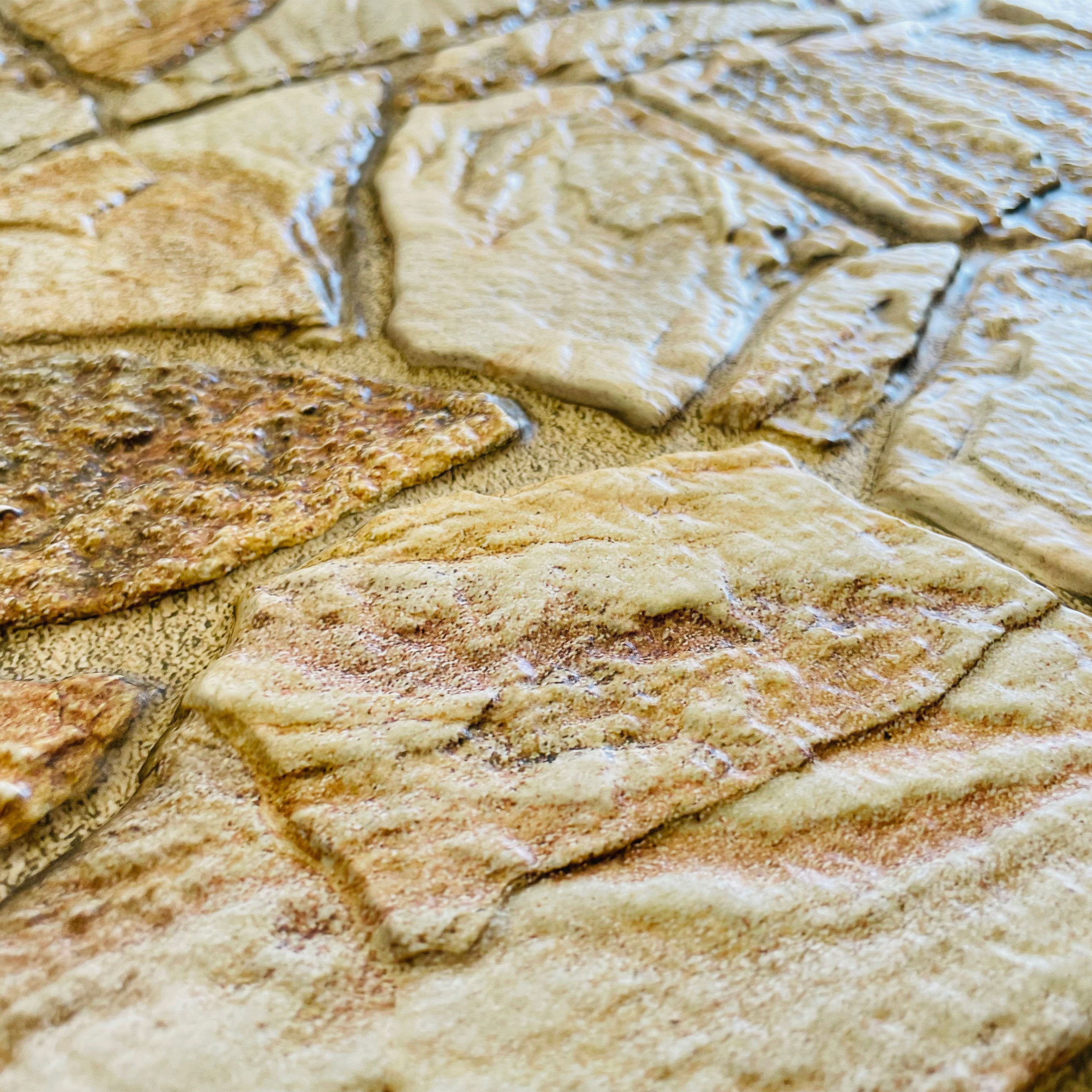 Pannelli 3D Rivestimento a parete in PVC effetto ARENARIA MIELE Realistici e isolanti. - Eternal Parquet