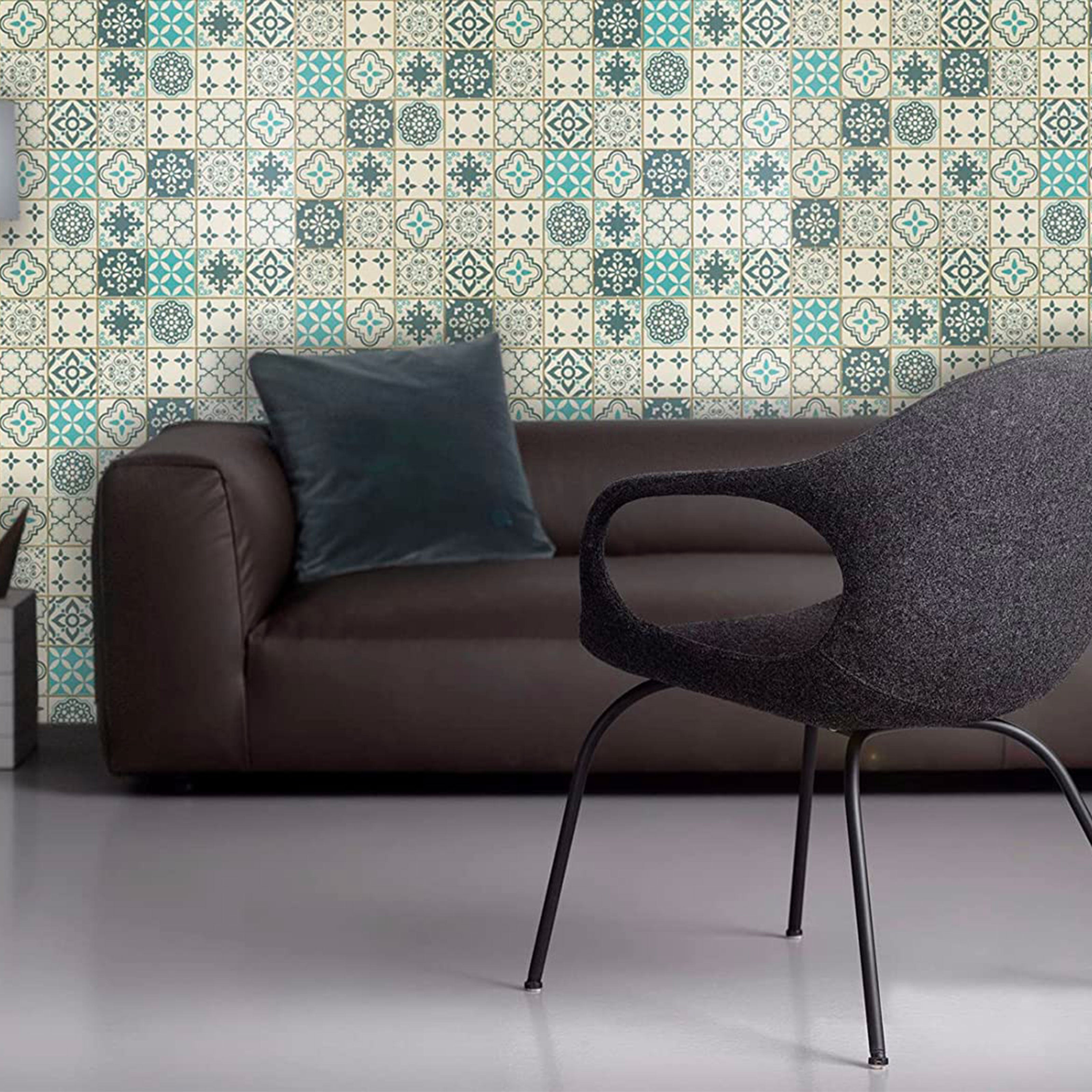 Pannelli-3D-Rivestimento-a-parete-in-PVC-effetto-CEMENTINE-OTTANIO-Realistici-e-isolanti. Eternal-Parquet