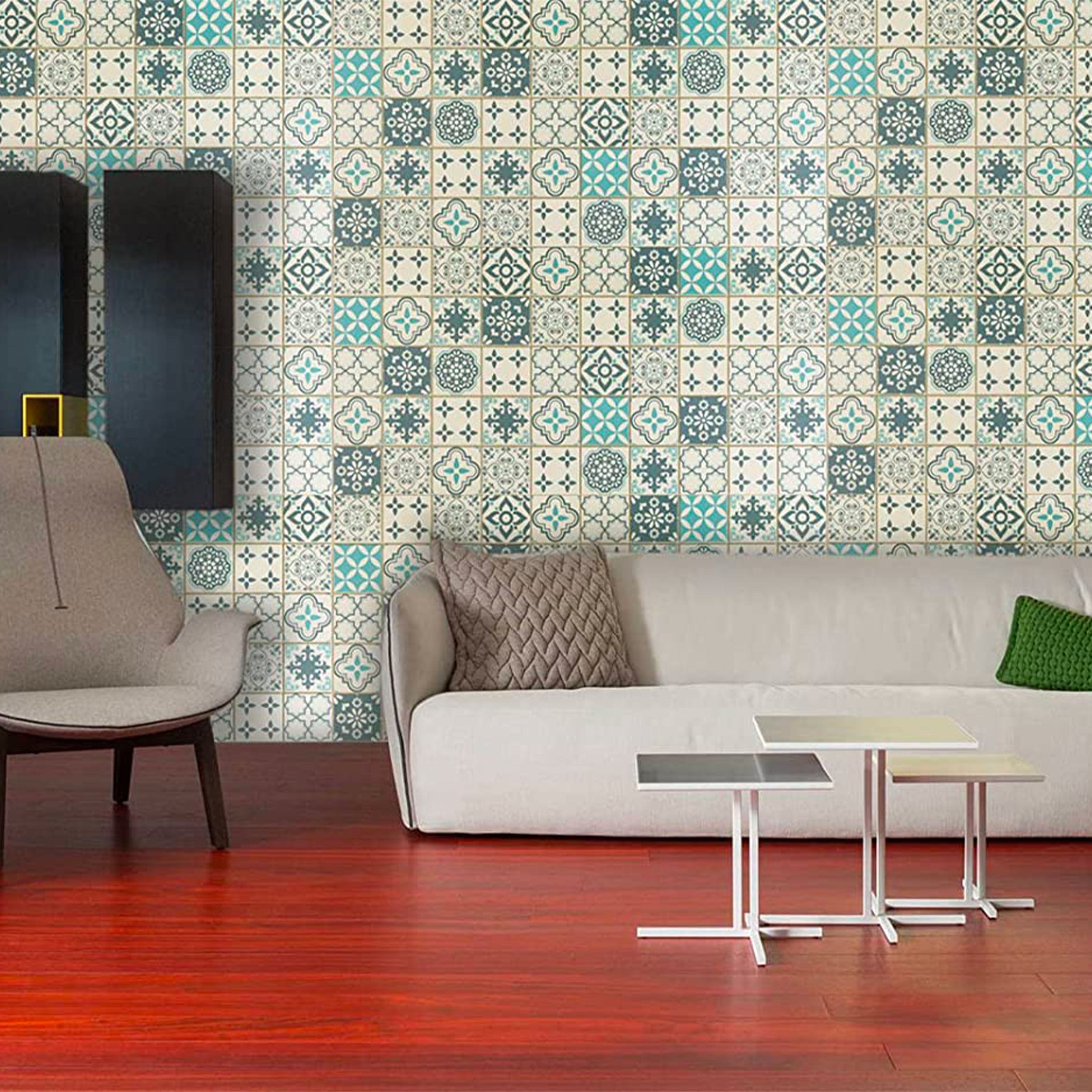 Pannelli-3D-Rivestimento-a-parete-in-PVC-effetto-CEMENTINE-OTTANIO-Realistici-e-isolanti. Eternal-Parquet