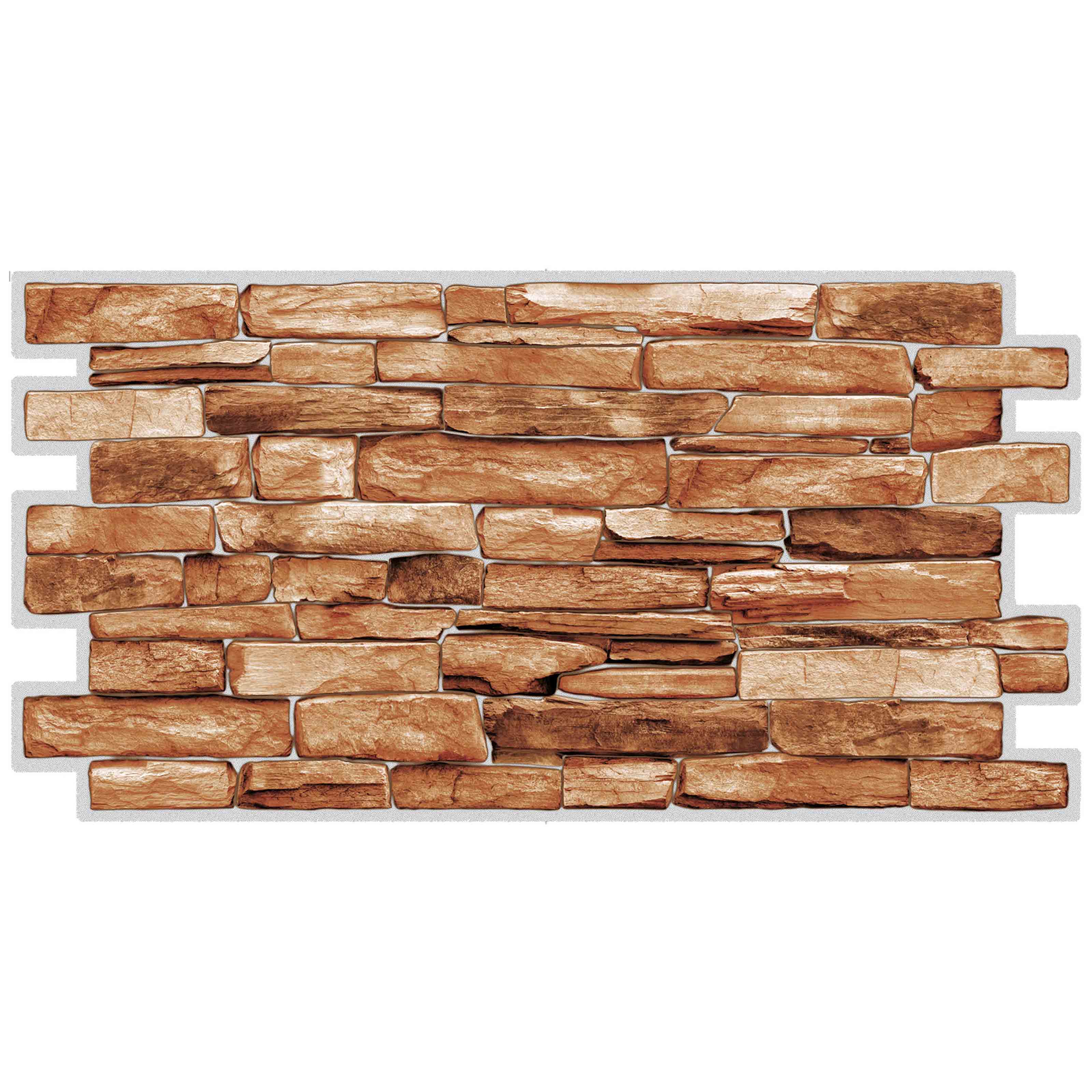 Pannelli 3D Rivestimento a parete in PVC effetto LASTRE DI PIETRA ROSSE Realistici e isolanti. - Eternal Parquet