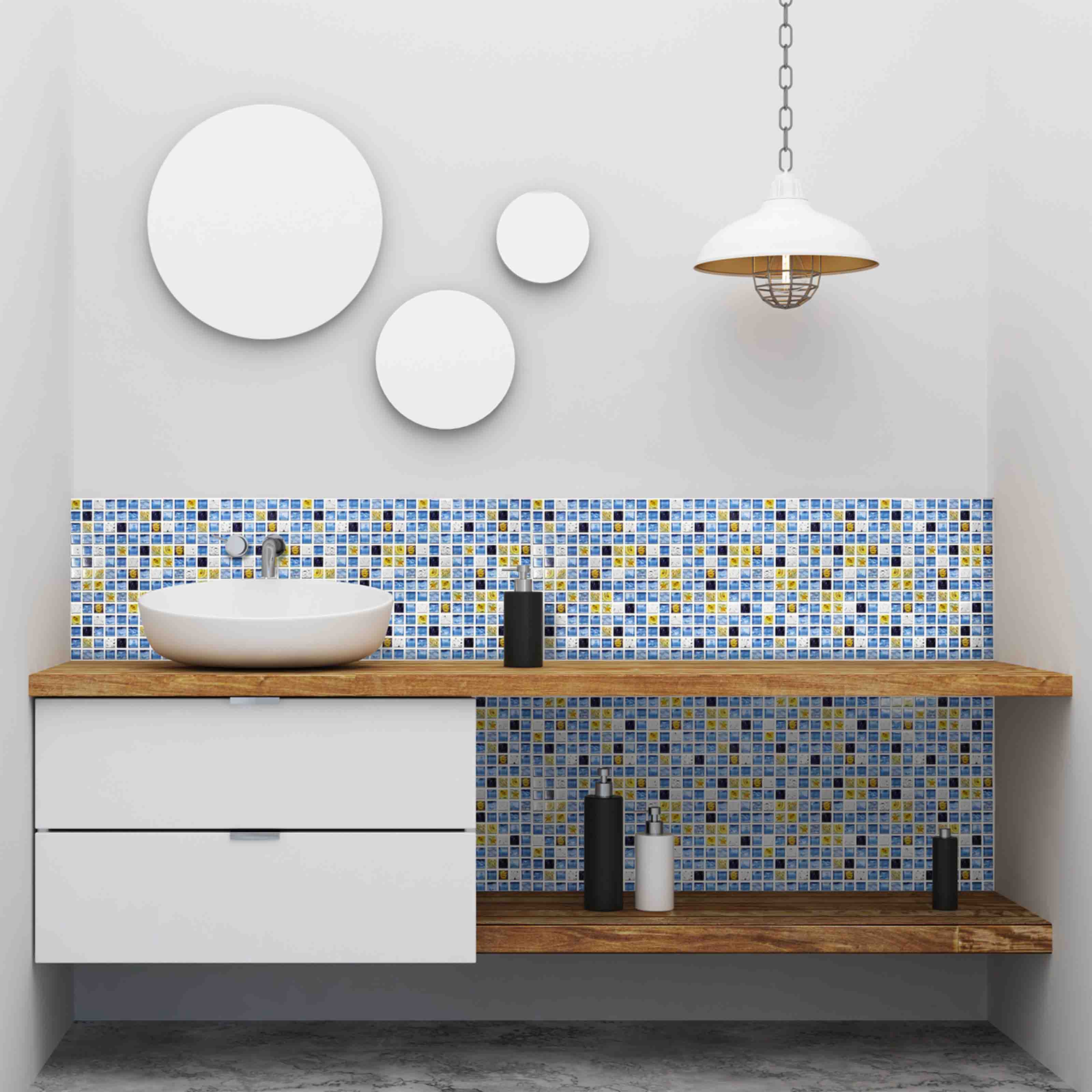 Pannelli 3D Rivestimento a parete in PVC effetto MOSAICO BAGNO DOCCIA Realistici e isolanti. - Eternal Parquet