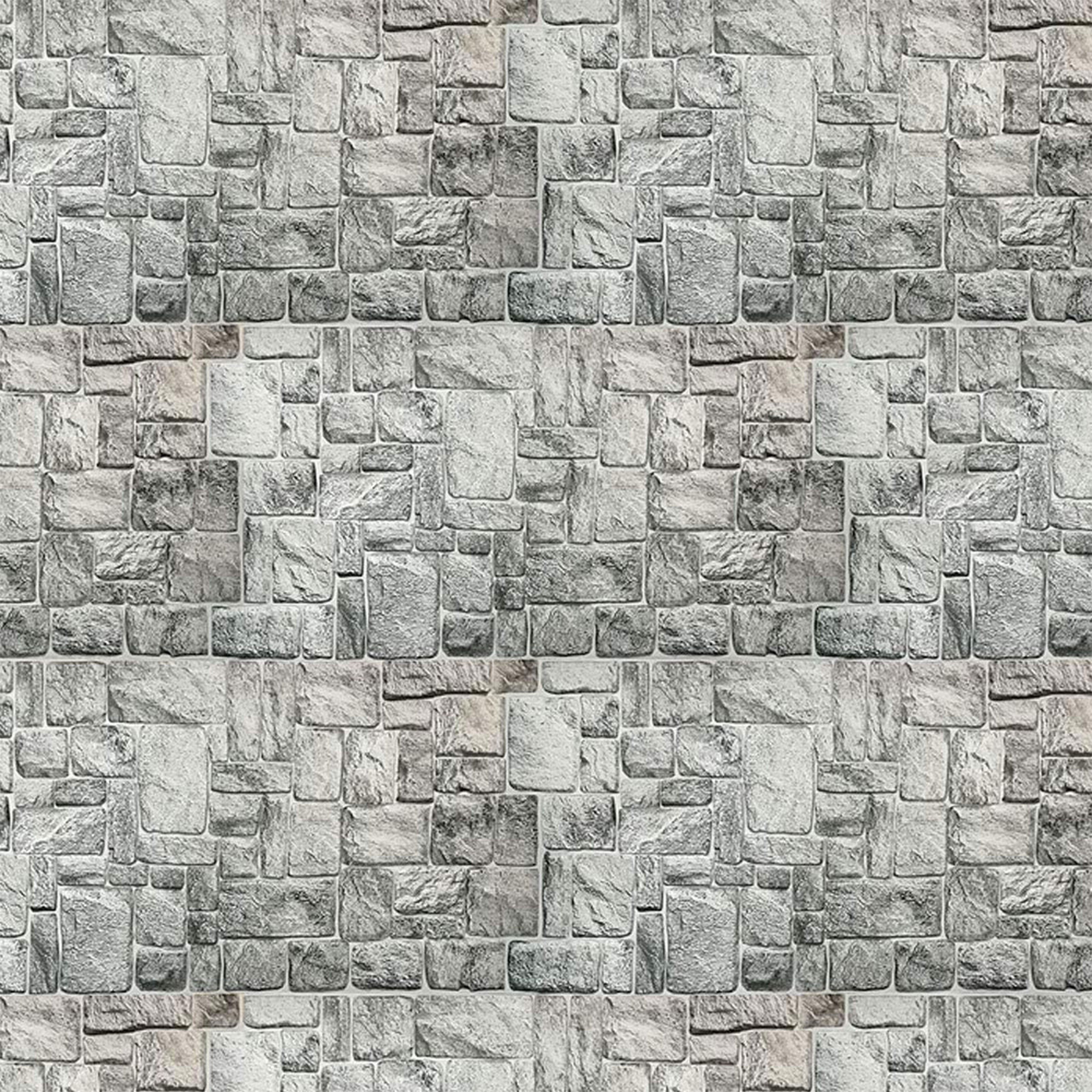 Pannelli 3D Rivestimento a parete in PVC effetto pietra GRIGIA NATURALE Realistici e isolanti. - Eternal Parquet