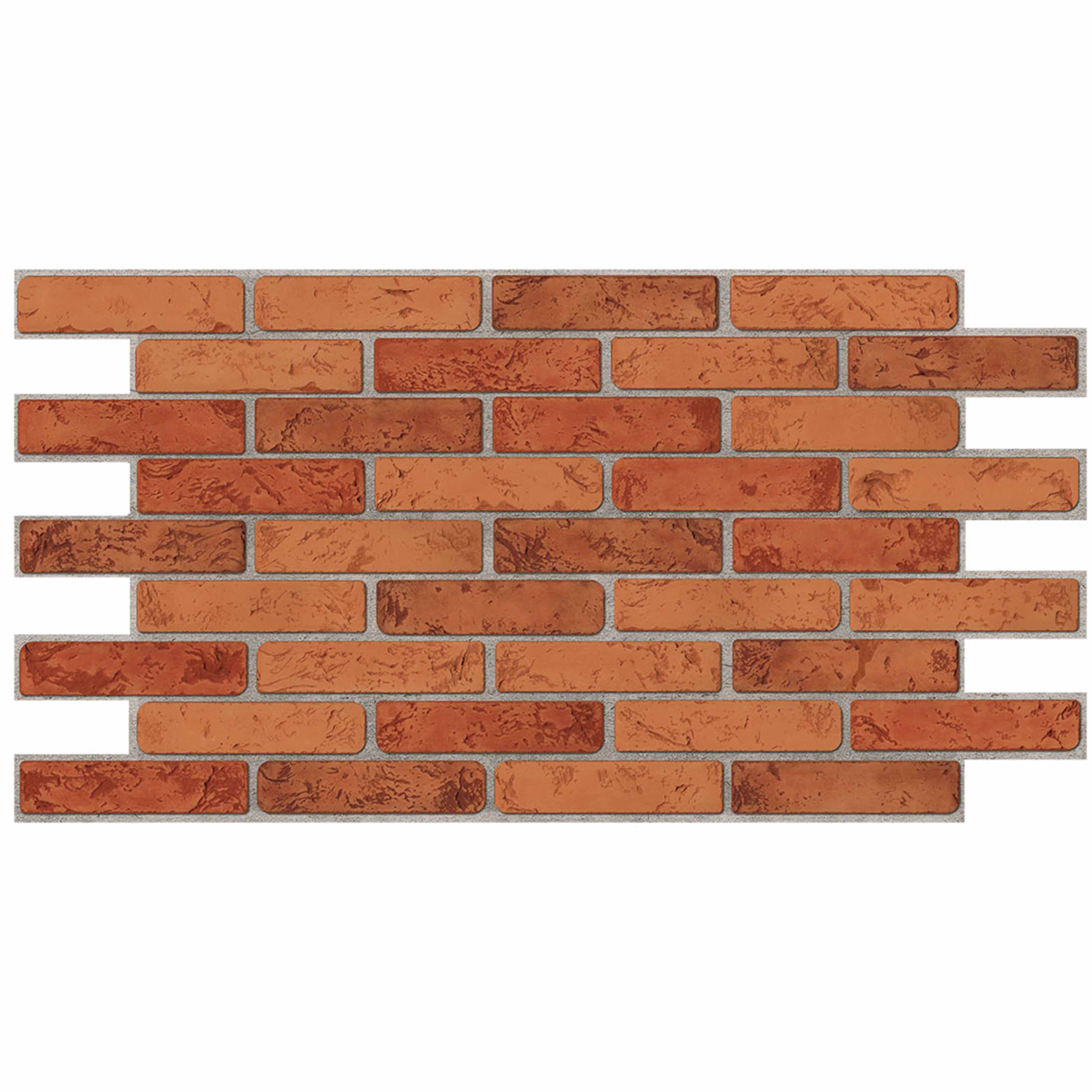 Pannelli 3D Rivestimento a parete in PVC effetto pietra MATTONI ROSSI Realistici e isolanti. - Eternal Parquet