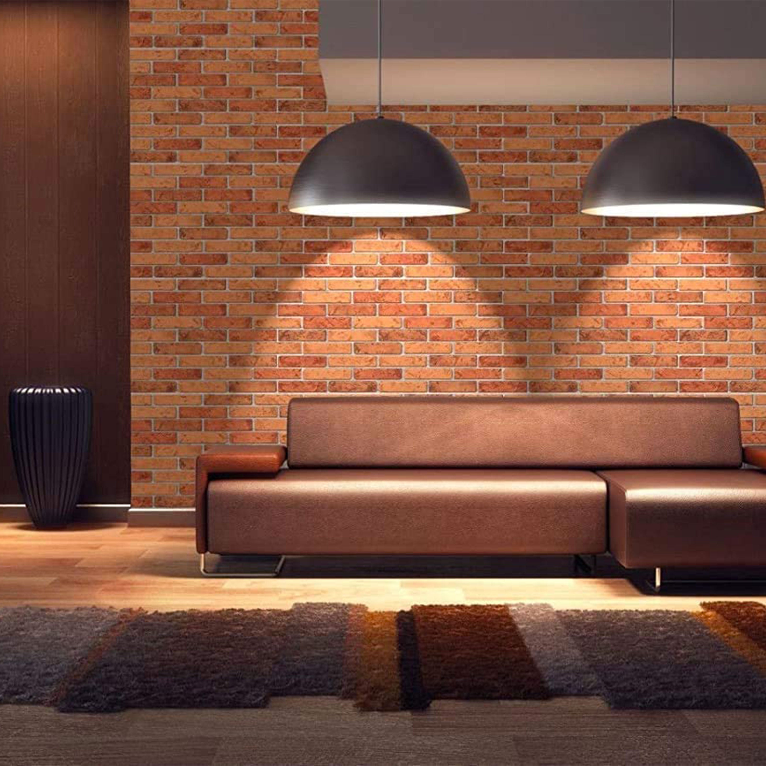 Pannelli 3D Rivestimento a parete in PVC effetto pietra MATTONI ROSSI Realistici e isolanti. - Eternal Parquet