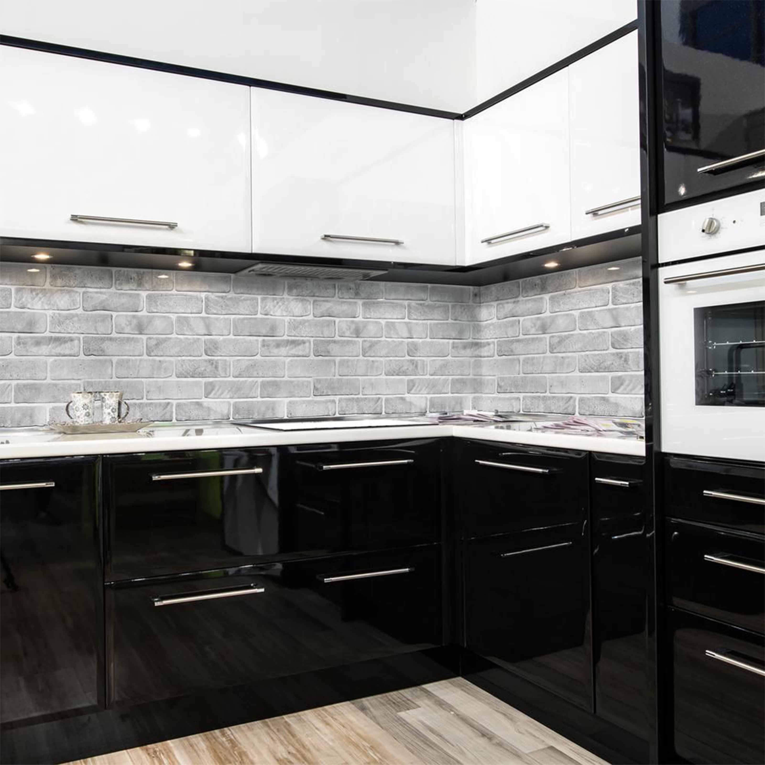 Pannelli 3D Rivestimento a parete in PVC effetto pietra VECCHI MATTONI GRIGI Realistici e isolanti. Eternal Parquet