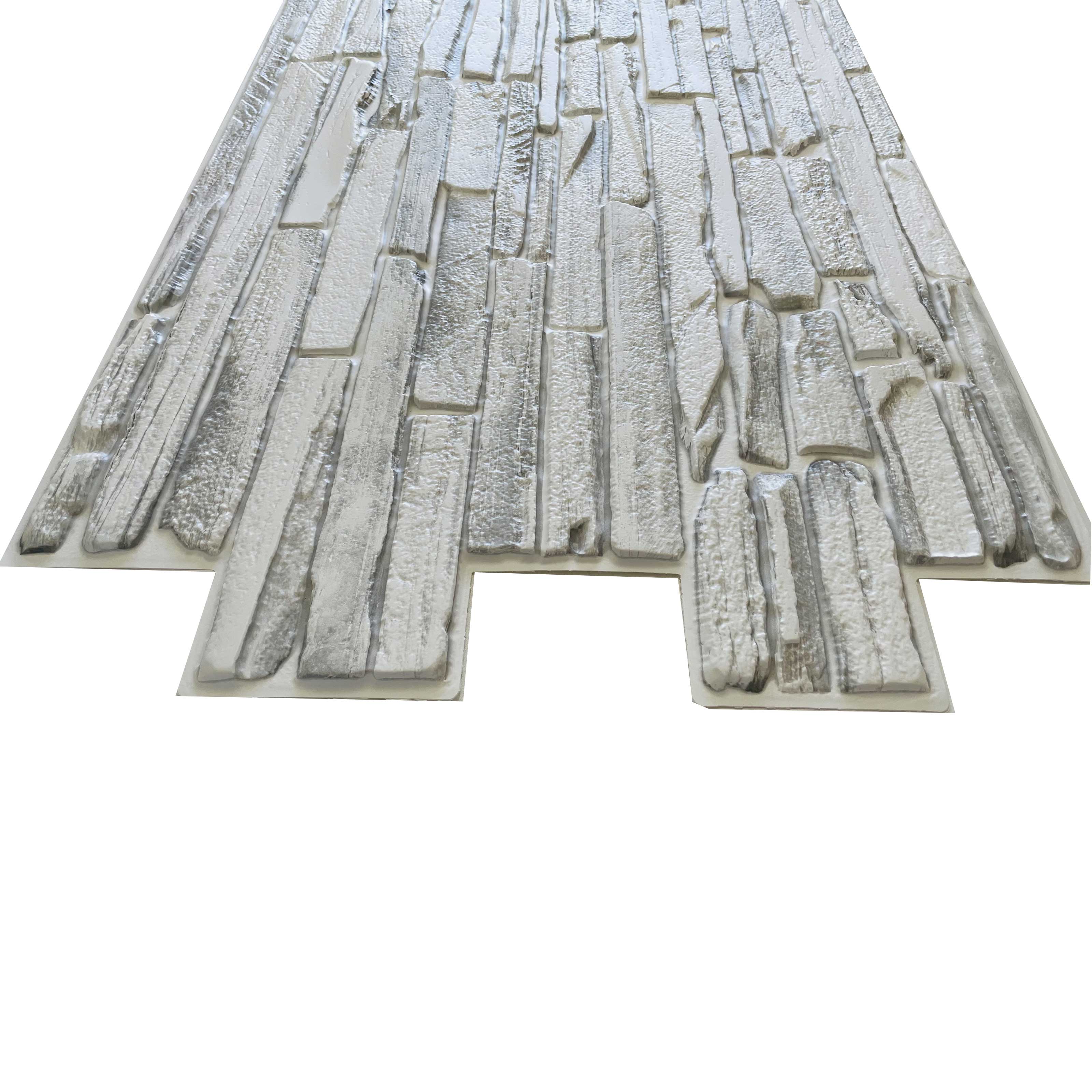 Pannelli 3D Rivestimento a parete in PVC effetto QUARZITE BIANCA Realistici e isolanti. - Eternal Parquet