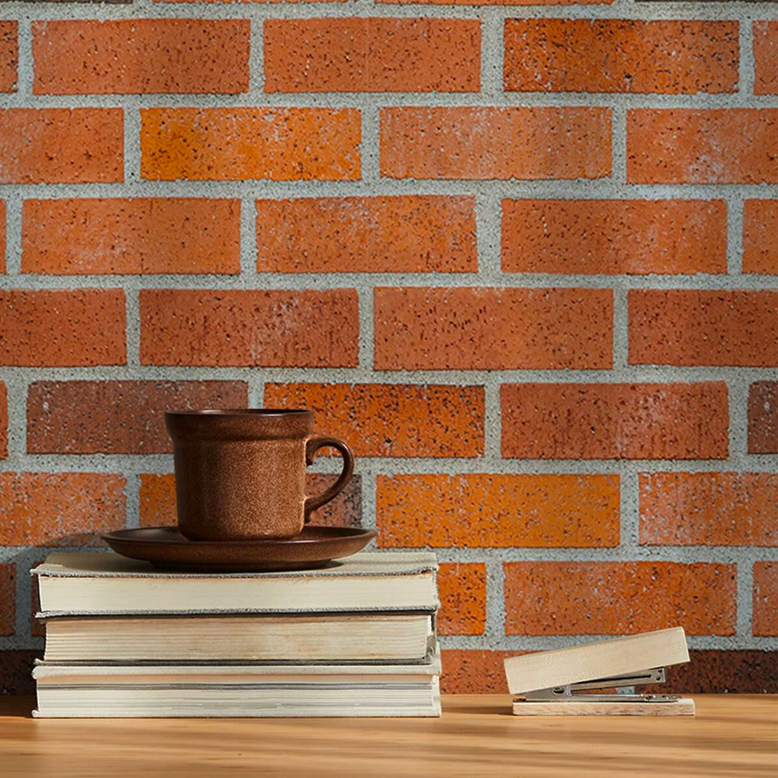 Rotolo 45cm x 15mt di pellicola adesiva effetto Mattoni lisci per mura, mobili, superfici - Eternal Parquet