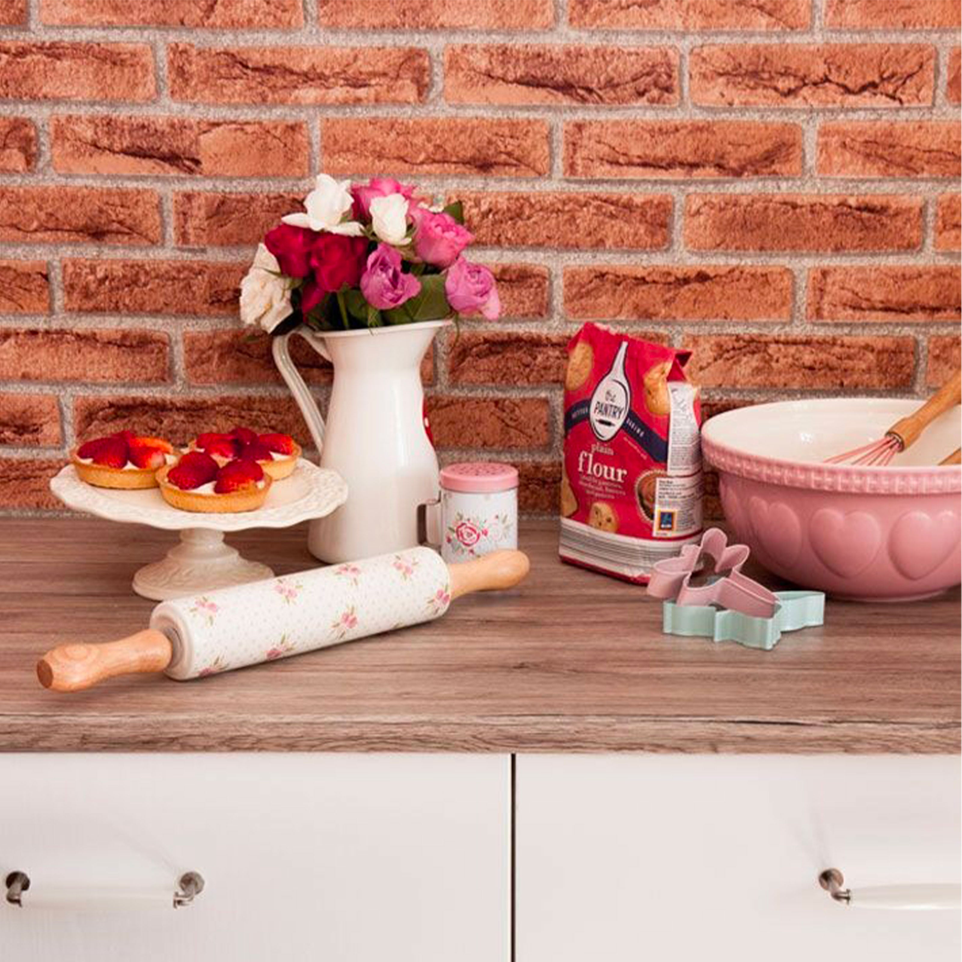 Rotolo 45cm x 15mt di pellicola adesiva effetto Mattoni per mura, mobili, superfici - Eternal Parquet