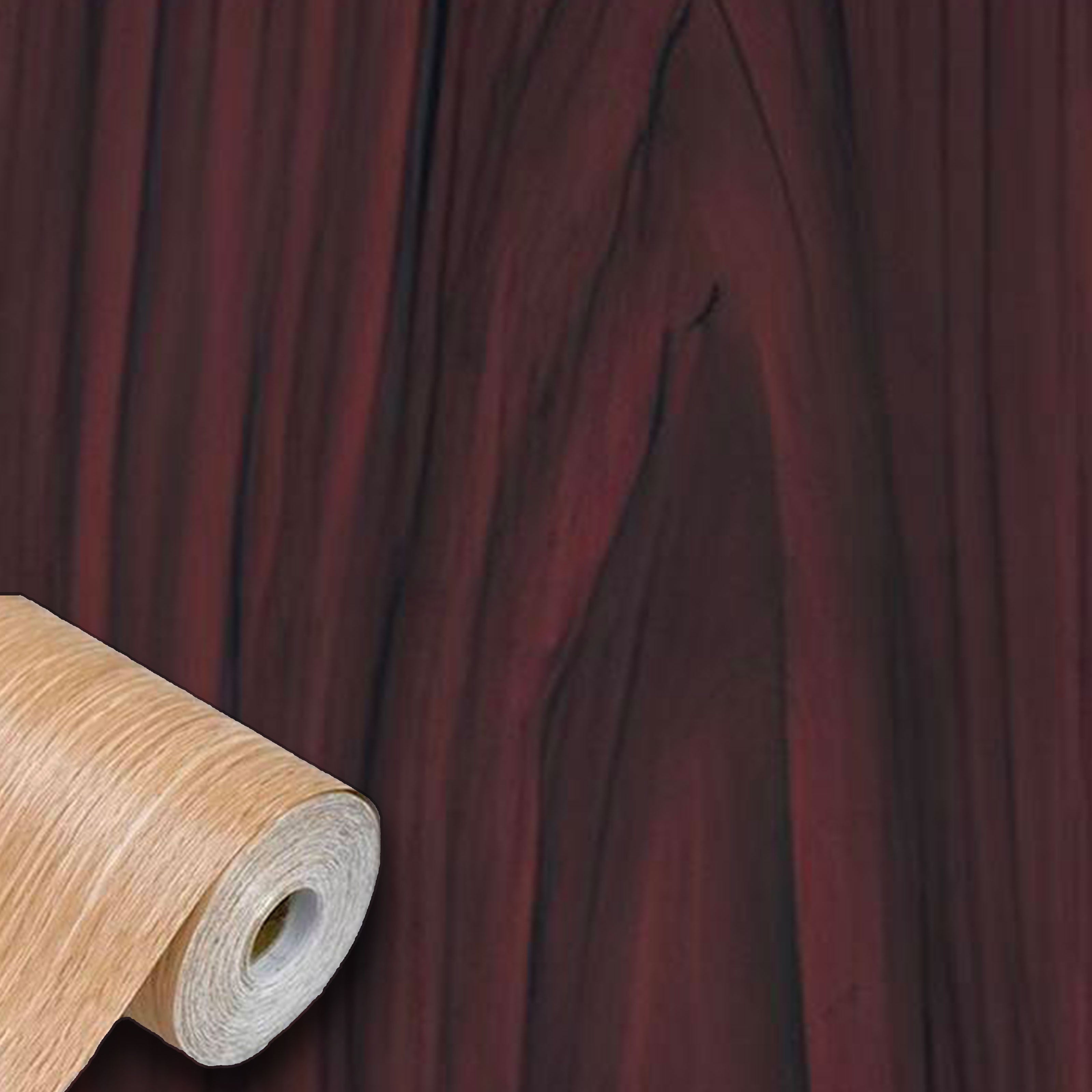 Rotolo 45cm x 2mt di pellicola adesiva effetto Legno RADICA MOGANO 3d HD per mura e mobili - Eternal Parquet