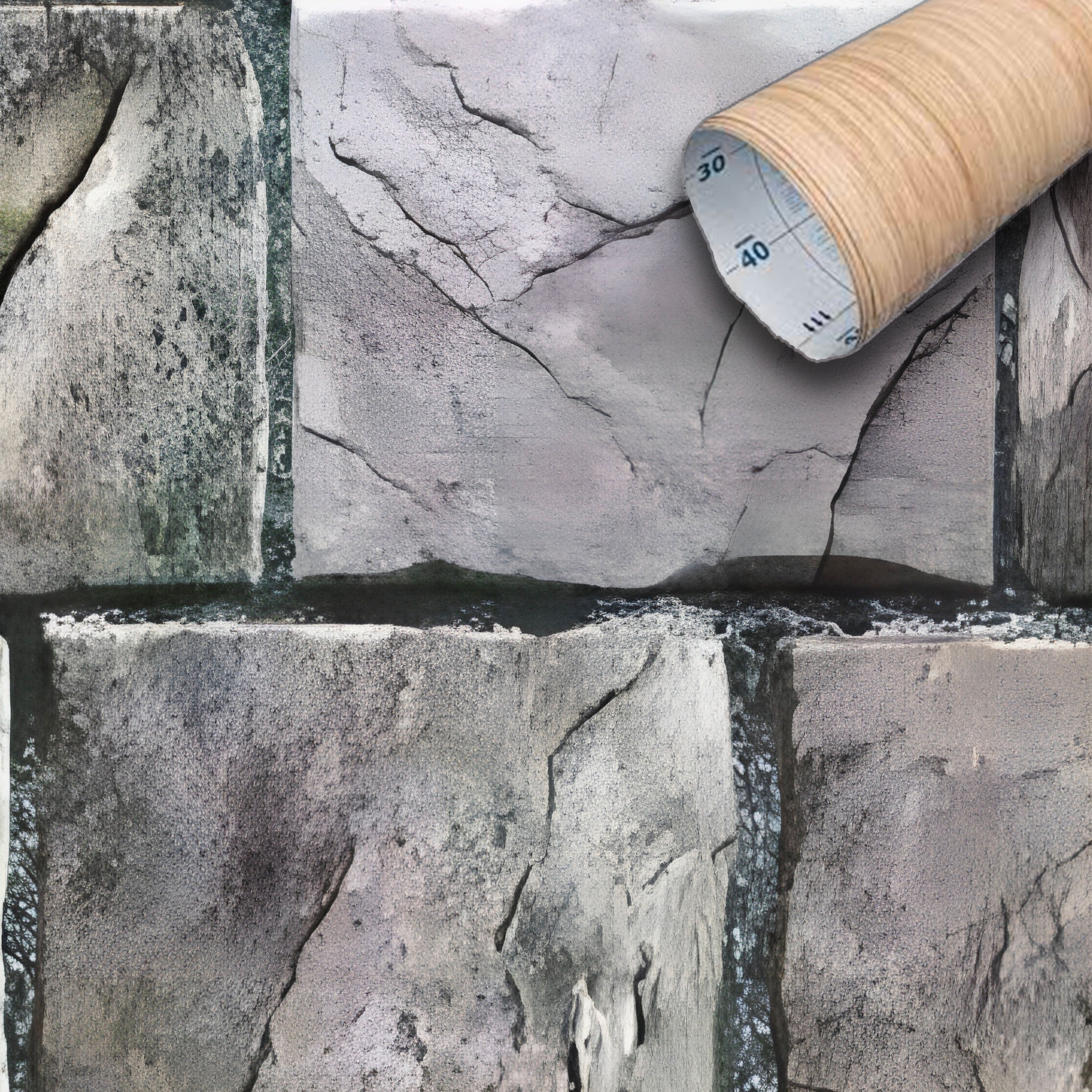 Rotolo 45cm x 2mt di pellicola adesiva effetto PIETRA 3d HD per mura e mobili - Eternal Parquet