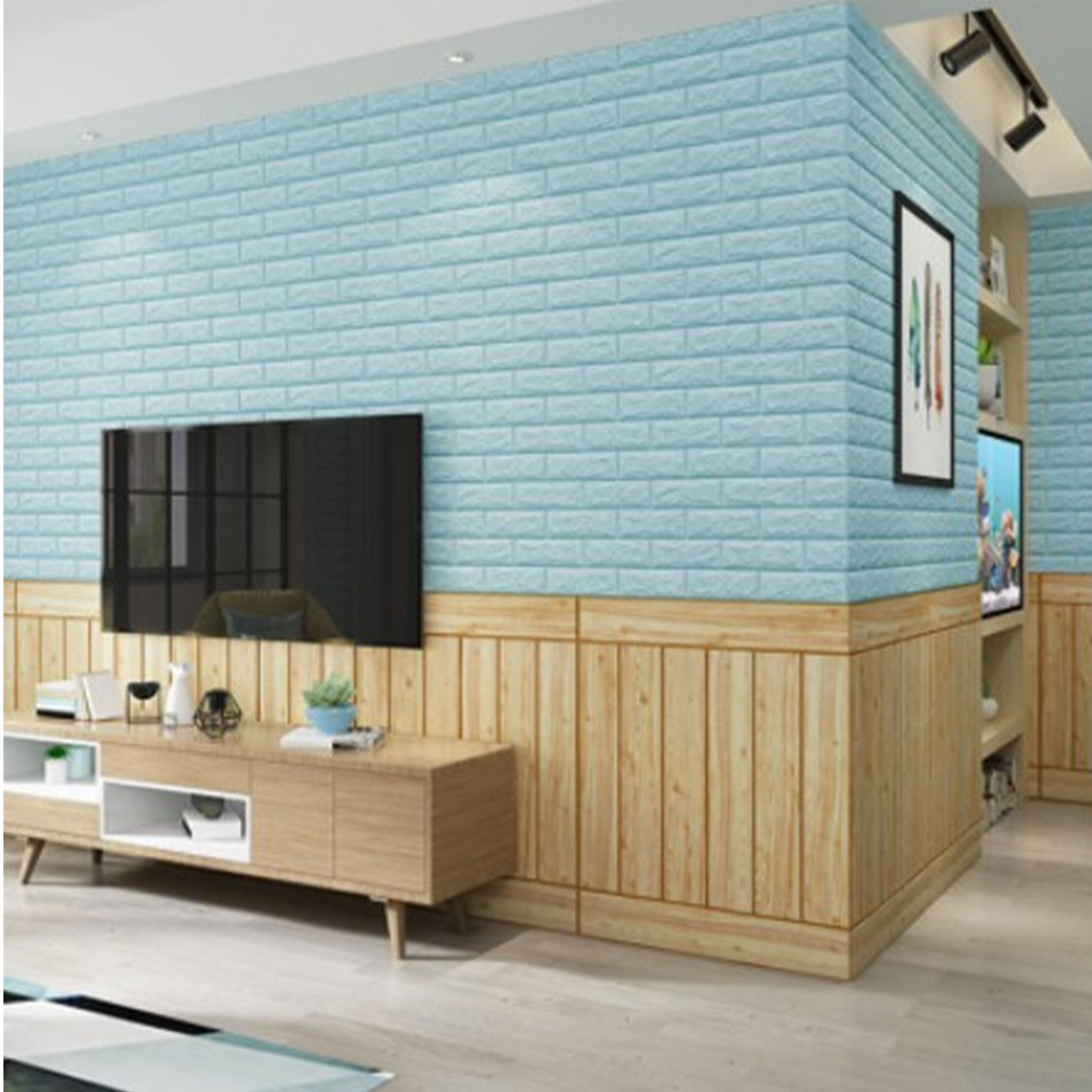 Pannelli 3D Autoadesivi in PE 70X70cm Mattoni o Legno Resistenti, isolanti, idrorepellenti, economici - Eternal Parquet