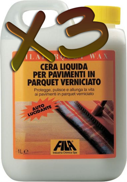 N. 3 1 liter bottles of liquid wax for laminated and varnished parquet Eternal Parquet N. 3 1 liter bottles of liquid wax for laminated and varnished parquet Eternal Parquet