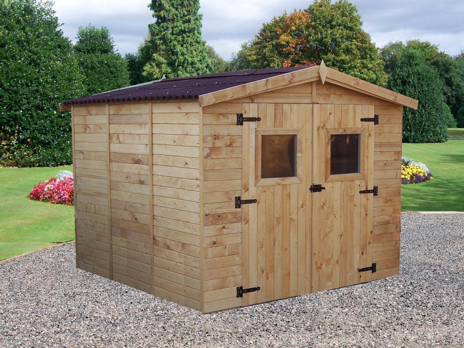 Casetta Di Legno A Pannelli Spessore 16mm Con Pavimento 240x240cm - Eternal Parquet