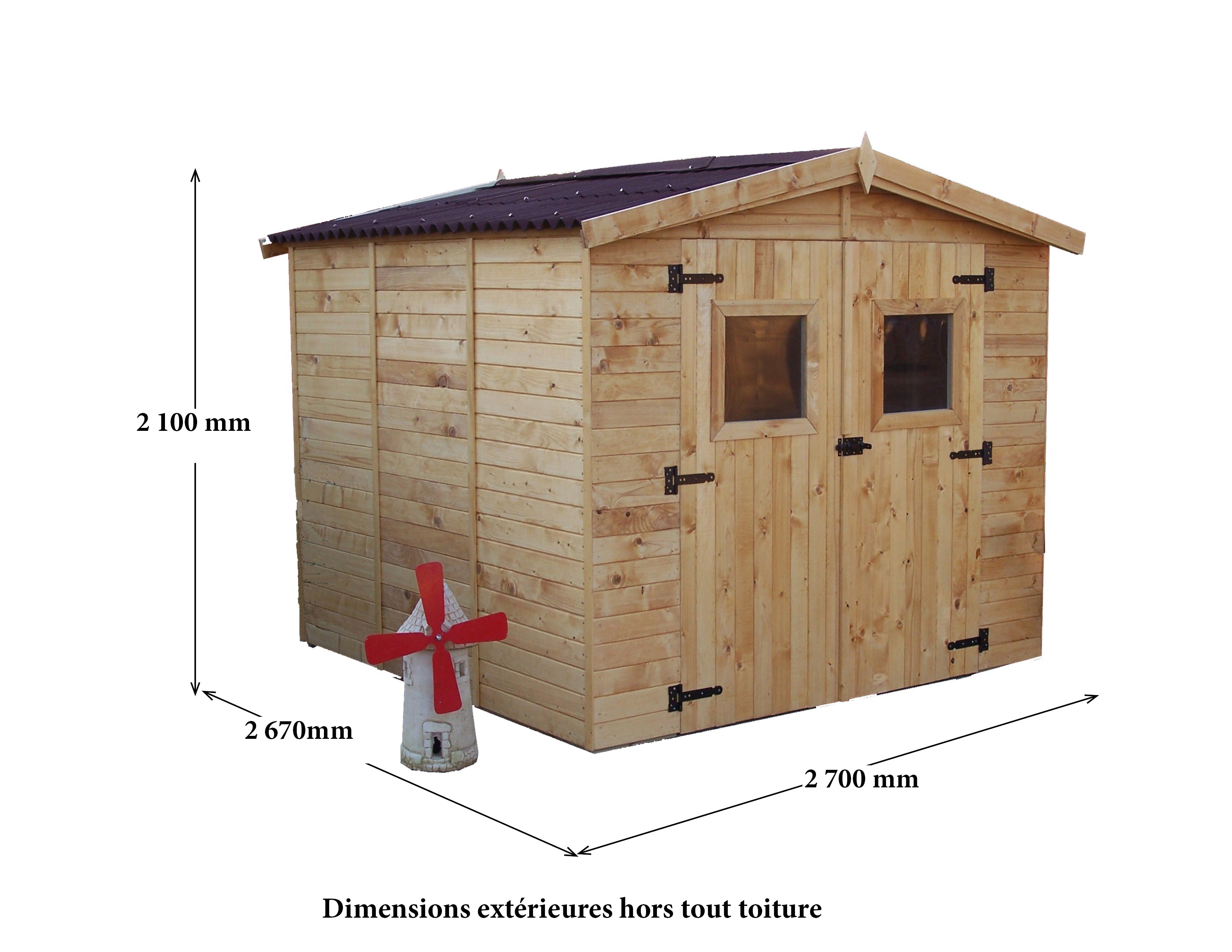 Casetta Di Legno A Pannelli Spessore 16mm Con Pavimento 240x240cm - Eternal Parquet