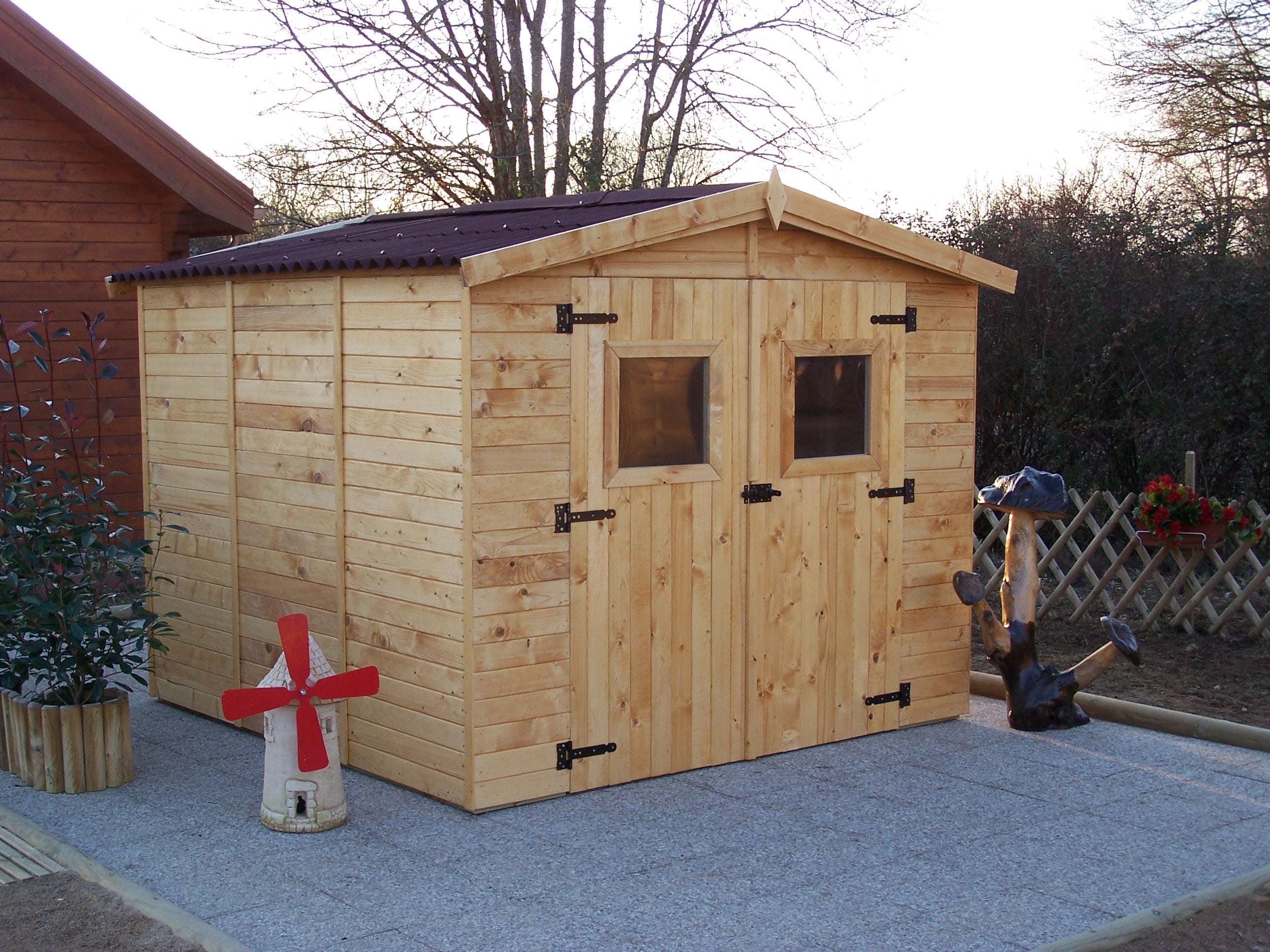 Casetta Di Legno A Pannelli Spessore 16mm Con Pavimento 240x240cm - Eternal Parquet