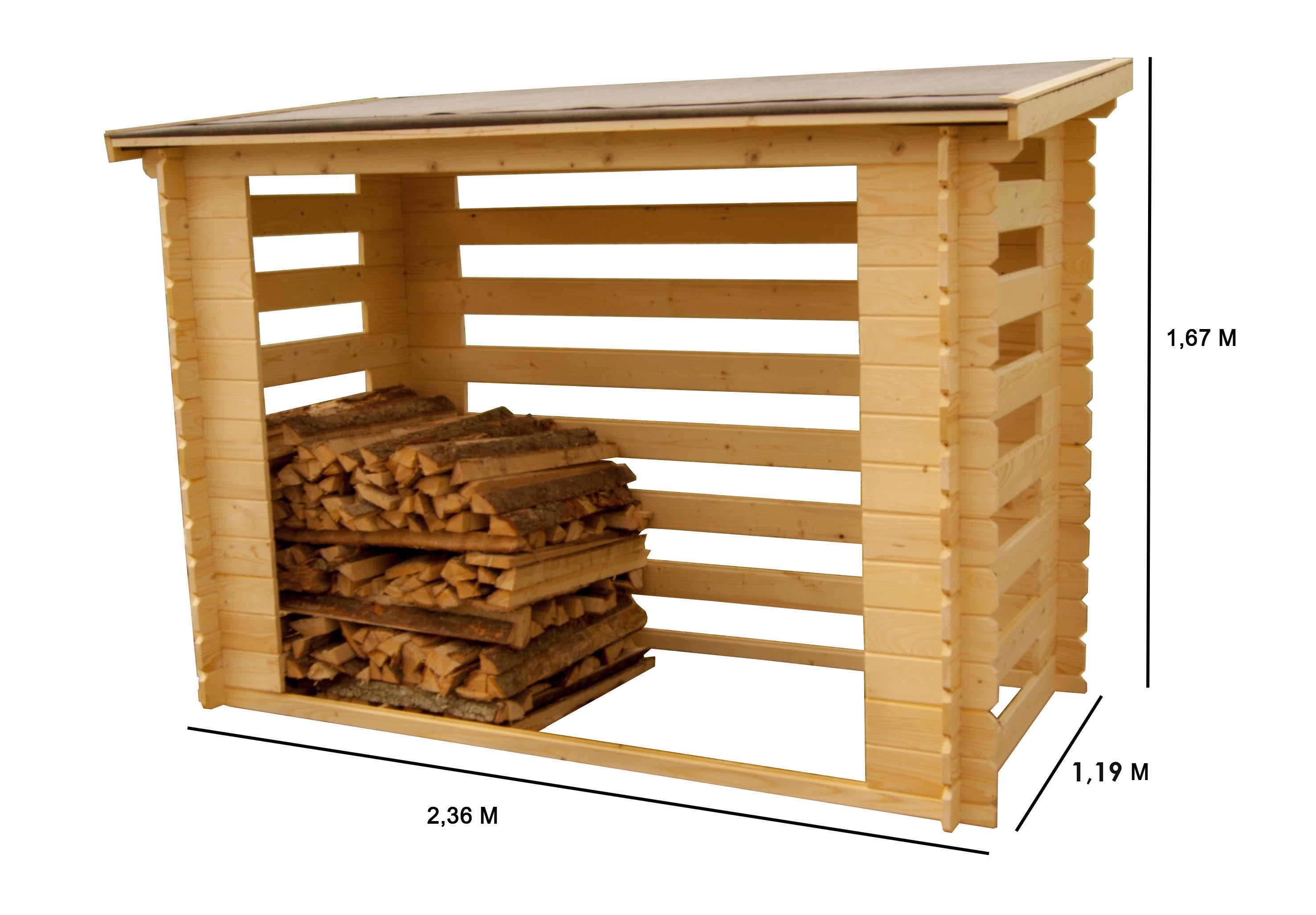 Legnaia Con Pareti Ad Incastro Non Trattata 236x119x167cm - Eternal Parquet