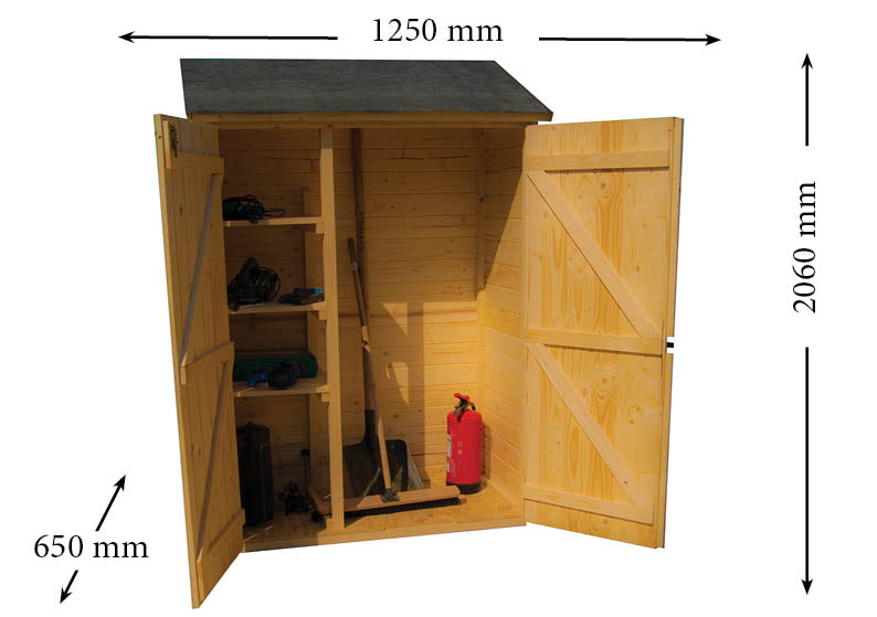 Ripostiglio Di Legno A Pannelli Spessore 16 mm Con Pavimento 120x60cm - Eternal Parquet