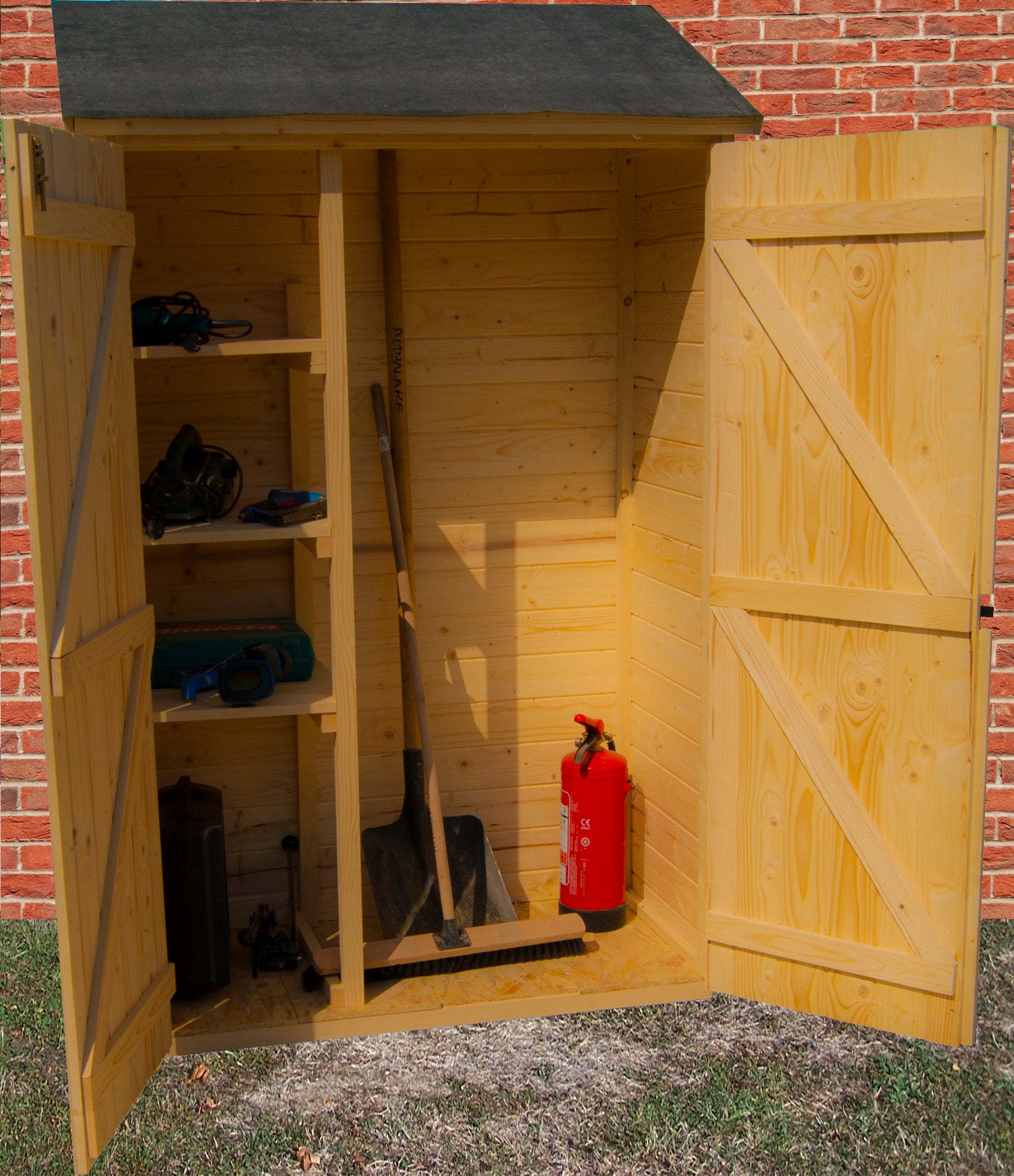 Ripostiglio Di Legno A Pannelli Spessore 16 mm Con Pavimento 120x60cm - Eternal Parquet