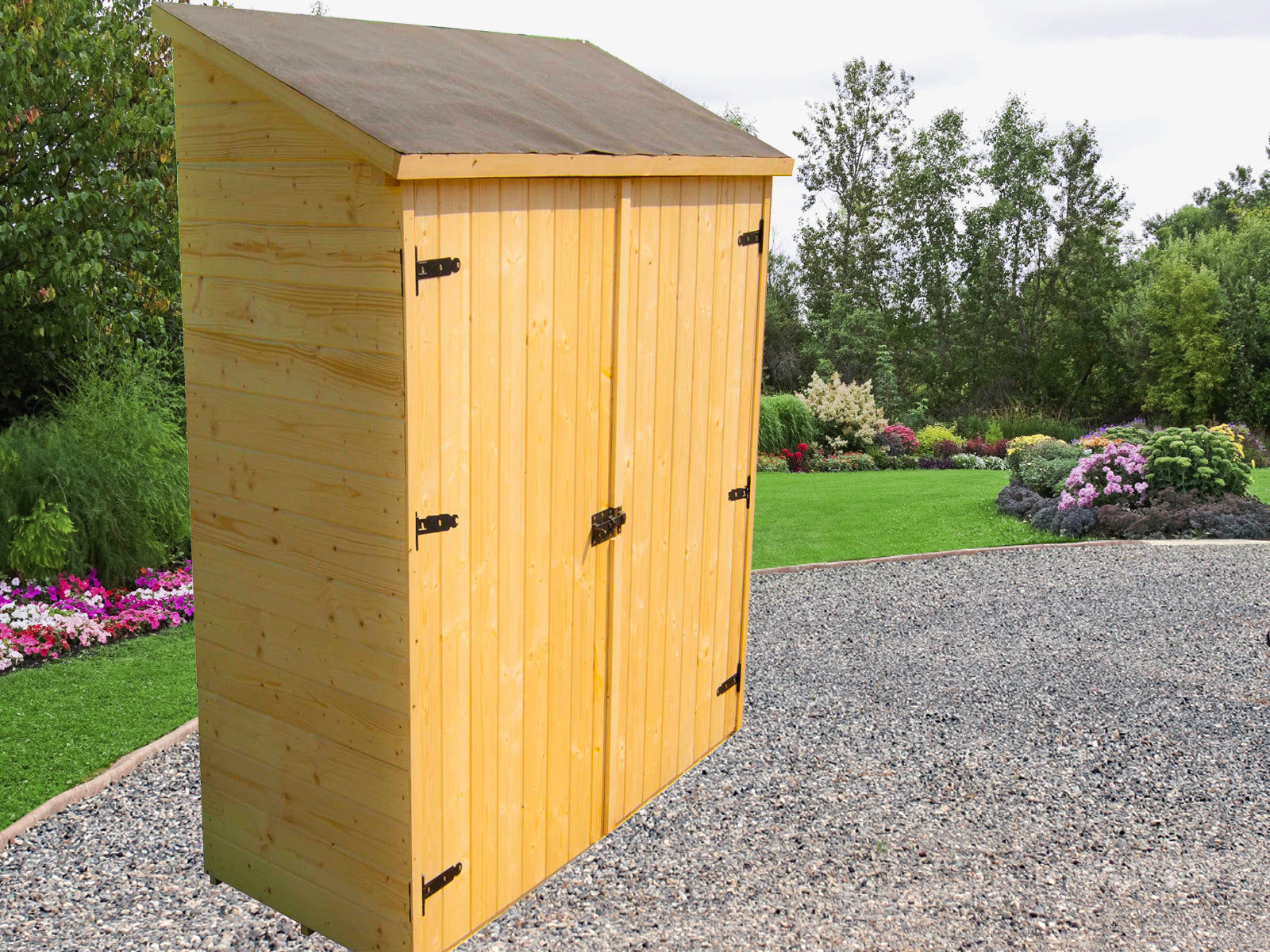 Ripostiglio Di Legno A Pannelli Spessore 16 mm Con Pavimento 120x60cm - Eternal Parquet