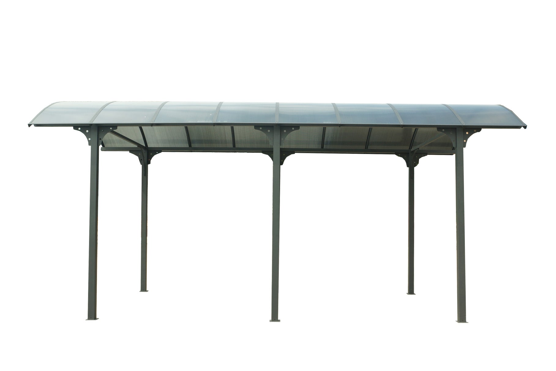 Tettoia Arrotondata Per Posto Auto In Alluminio E Policarbonato 360x760x360cm - Eternal Parquet