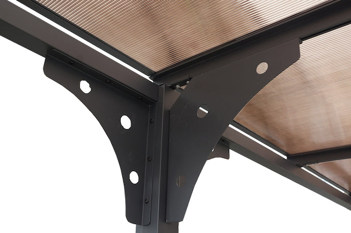 Tettoia Per Posto Auto In Alluminio E Policarbonato 300x480cm - Eternal Parquet