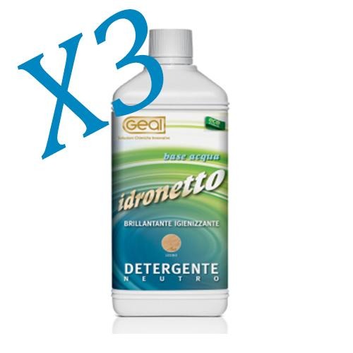 Detergente neutro pulizia frequente di legno trattato verniciato 3X1L Geal IDRONETTO Prezzo Offerta - Eternal Parquet