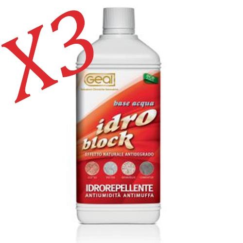 Idrorepellente Antiumidità Antimuffa per cotto mattoni ecc 3X1L Geal IDROBLOCK Prezzo Offerta - Eternal Parquet