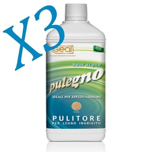 Pulitore per legno ingrigito e macchie di umidita' 3X1L Geal Pulegno Prezzo Offerta - Eternal Parquet