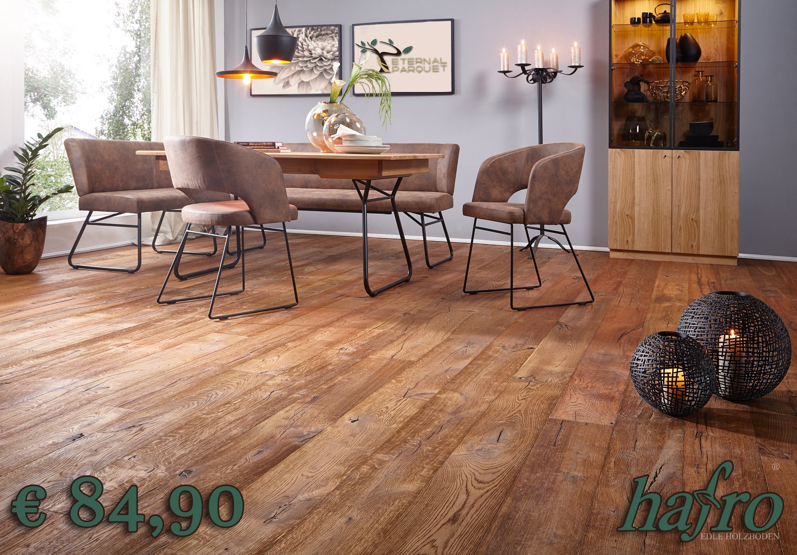 Lotto 50/100m² Parquet HAFRO Legno Invecchiato rovere spazzolato - Eternal Parquet