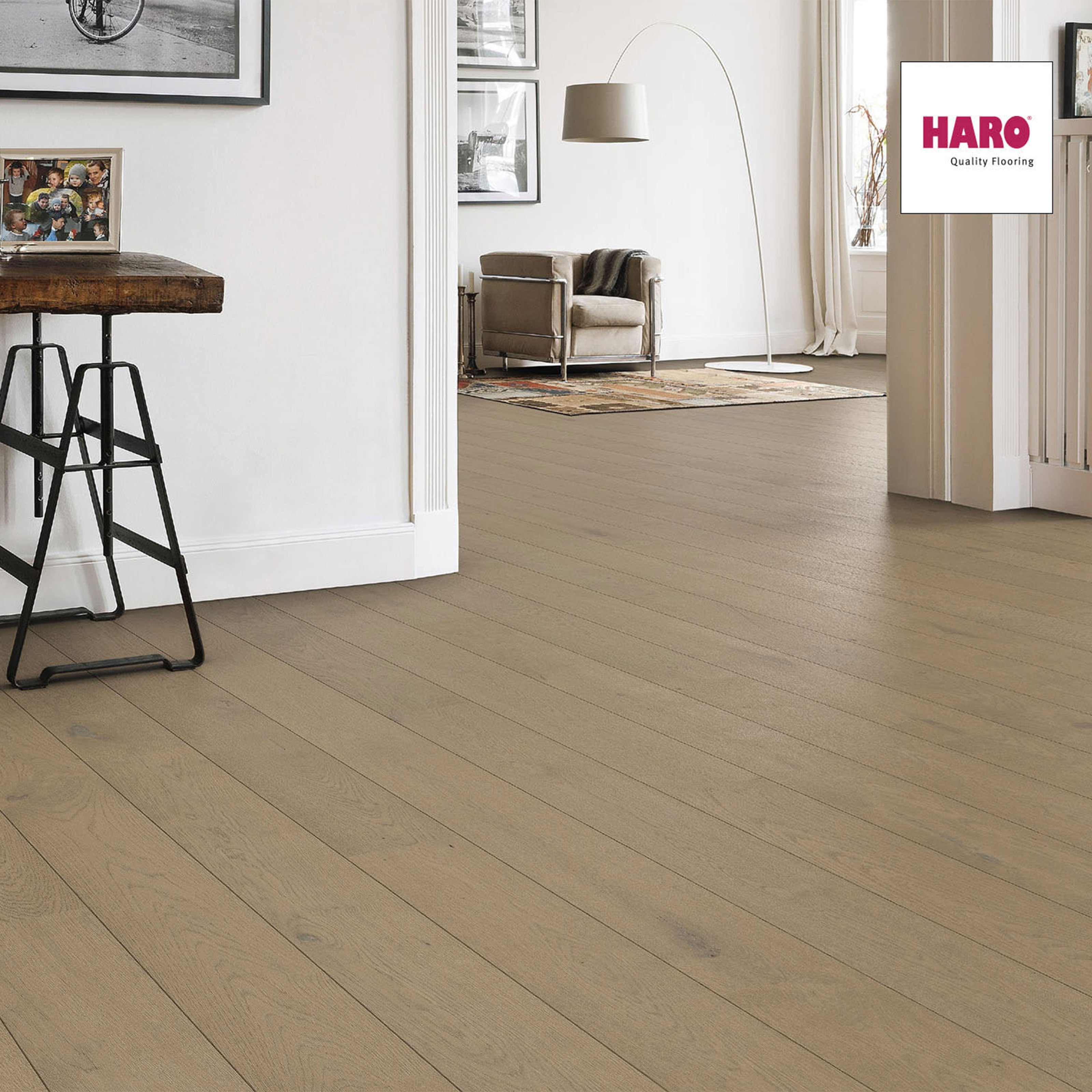 €49,90mq ***SUPER STOCK*** 100mq di MAXILISTONE HARO in legno, rovere Puro Grigio spazzolato SAUVAGE 10x160x1750 - Eternal Parquet