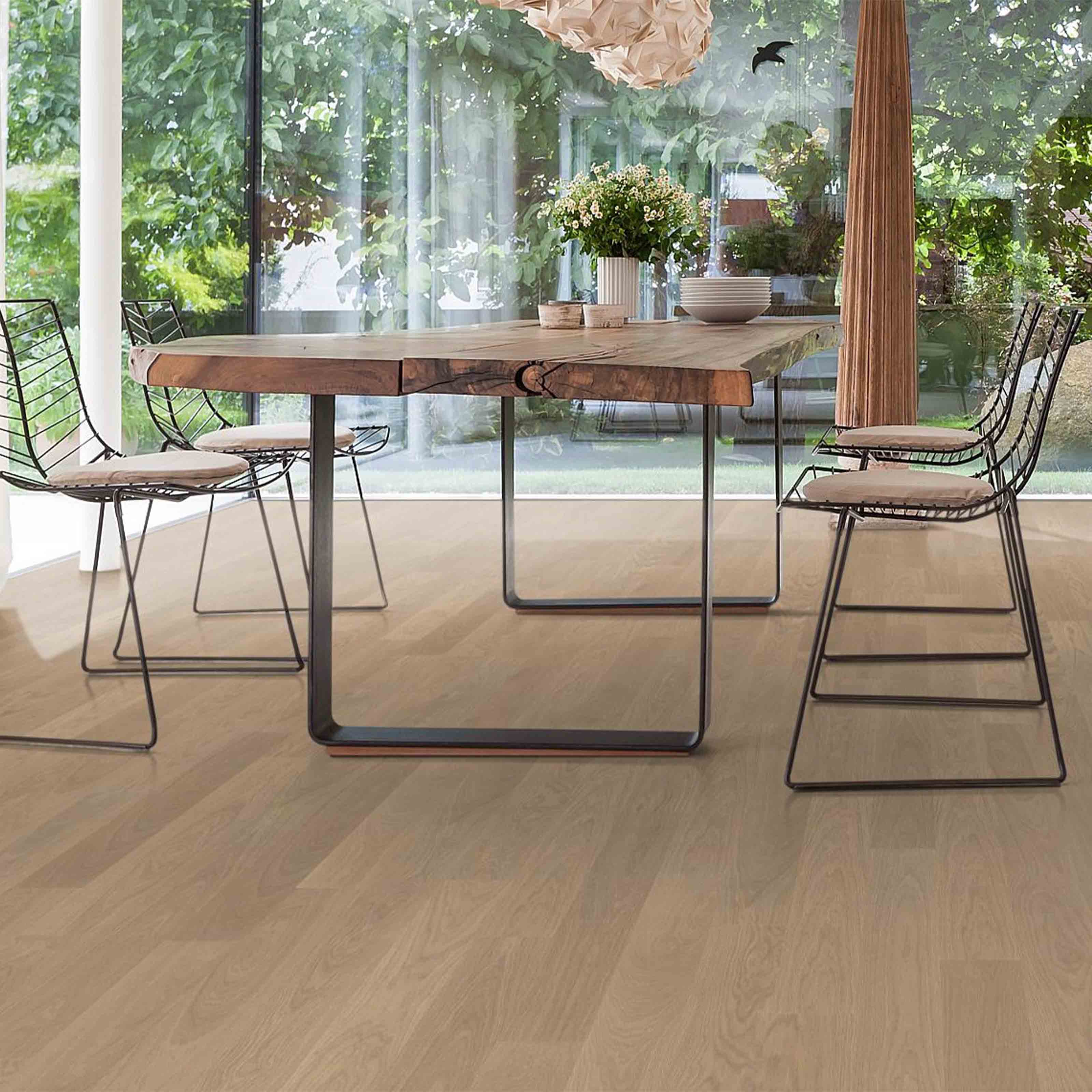 Bancali da 56MQ di listone/Spina larga SENZA NODI rovere GRIGIO SABBIA 10x120x1000 Haro Vernice Satinata o Naturale - Eternal Parquet