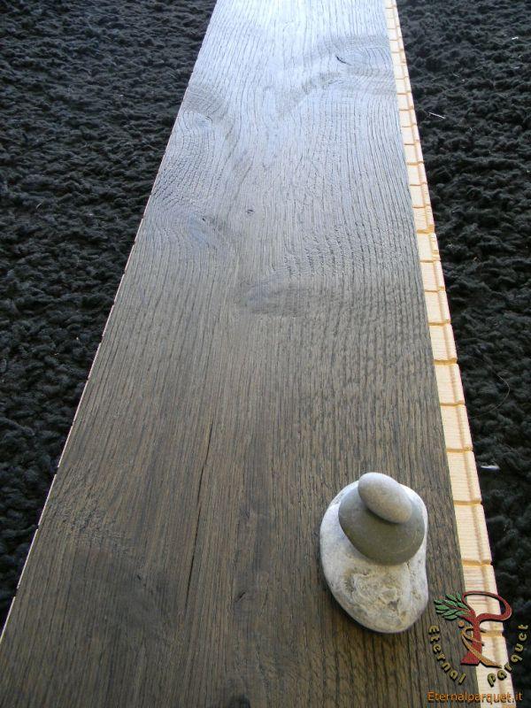 OFFERTA ! Parquet MAXILISTONE prefinito KAHRS FOUNDERS COLLECTION mod. "ULF" 15x187x2420 spazzolato,raschiato a mano, bisellato, grigio cemento, olio naturale (incastro 5s flottante o incoll.) *su questo prodotto posa in opera ad 1 EURO* - Eternal Parquet