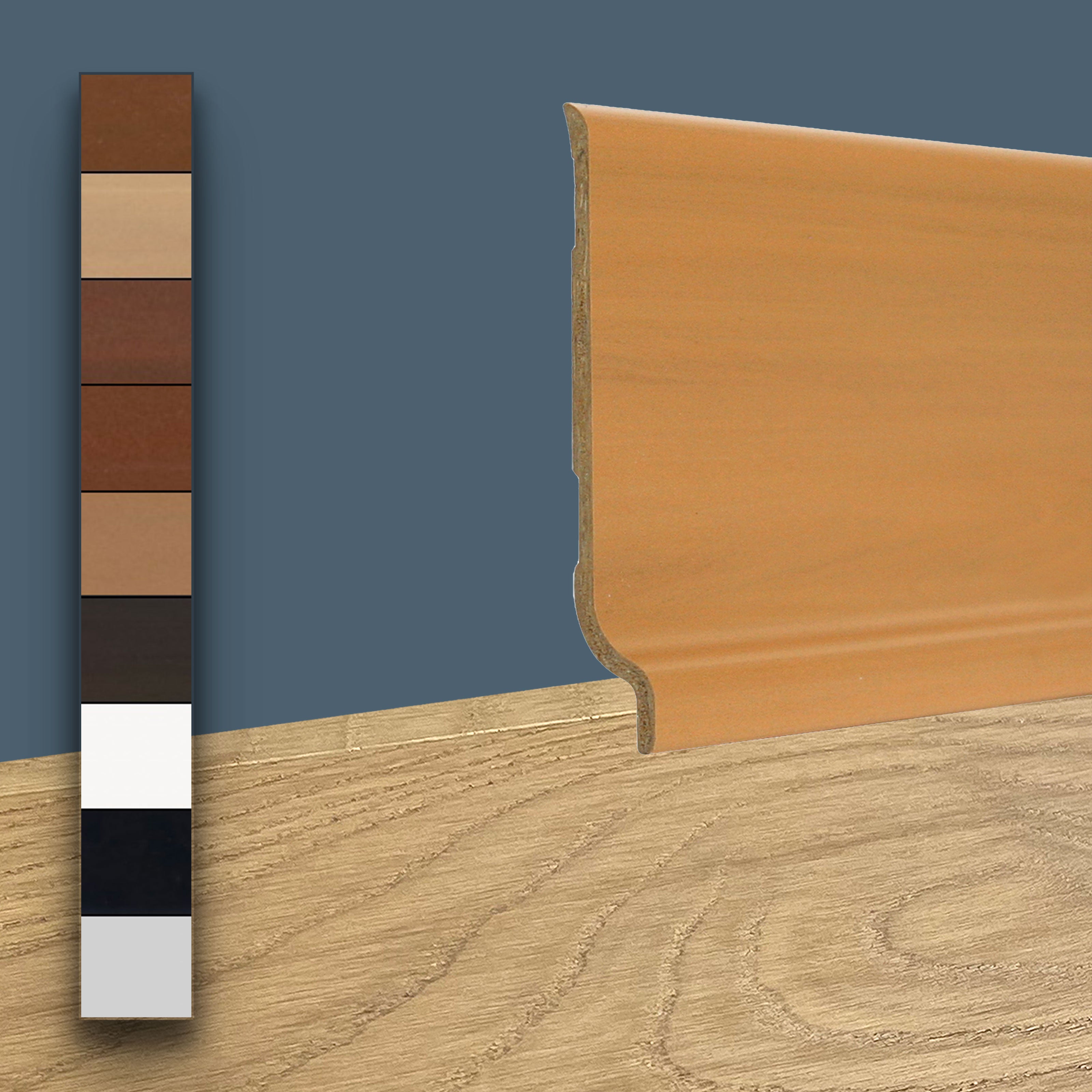 Battiscopa zoccolino in PVC rigido 70x9 vari colori e decori (prezzo al metro lineare) - Eternal Parquet