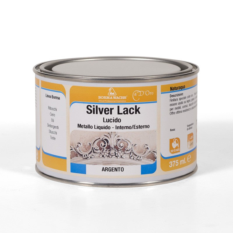 NATURAQUA SILVERLACK VERNICE ARGENTO ALL'ACQUA PER USO INTERNO ED ESTERNO