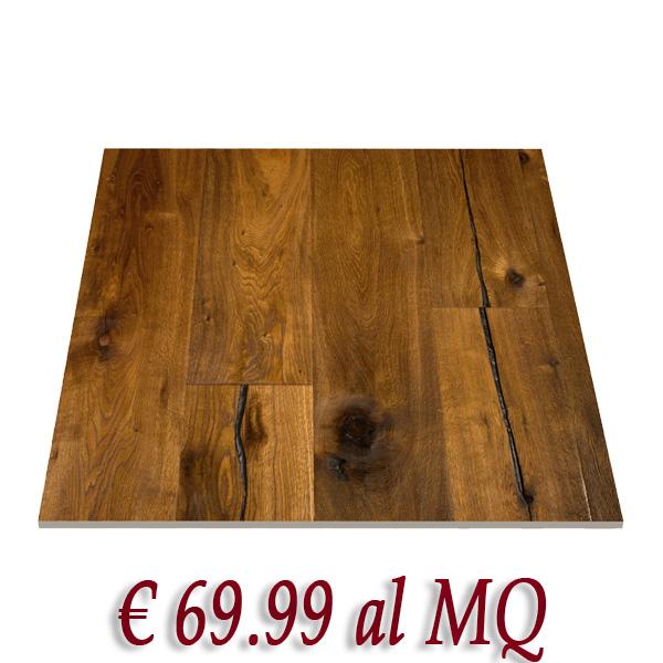 MAXILISTONE STYLEFLOORING "mod.RUSTIKAL AFF" Quercia Selvatica affumicata spazzolato, bordi smussati e oliato 189X15X1860 Posa incollata o flottante - Eternal Parquet