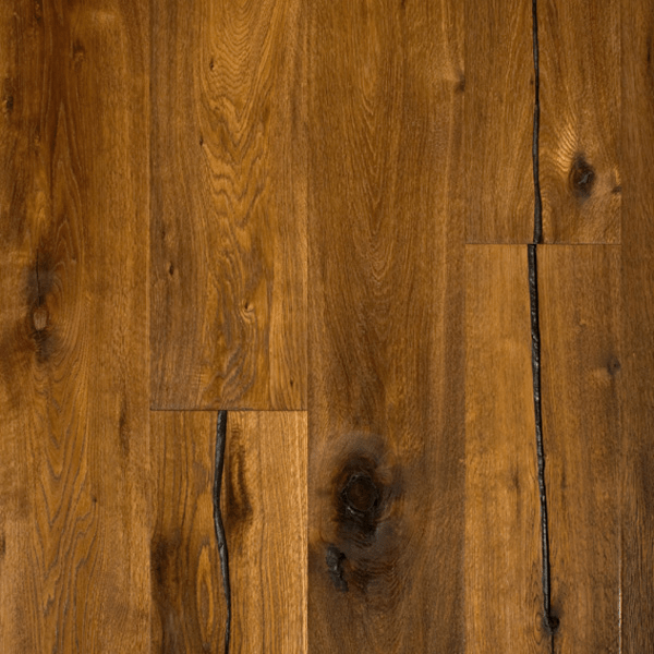 MAXILISTONE STYLEFLOORING "mod.RUSTIKAL AFF" Quercia Selvatica affumicata spazzolato, bordi smussati e oliato 189X15X1860 Posa incollata o flottante - Eternal Parquet