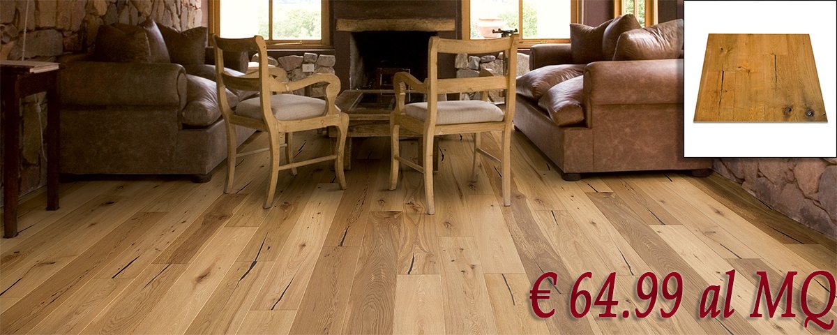 MAXILISTONE STYLEFLOORING "mod.RUSTIKAL" Quercia Selvatica spazzolato, bordi smussati e oliato 189X15X1860 Posa incollata o flottante - Eternal Parquet