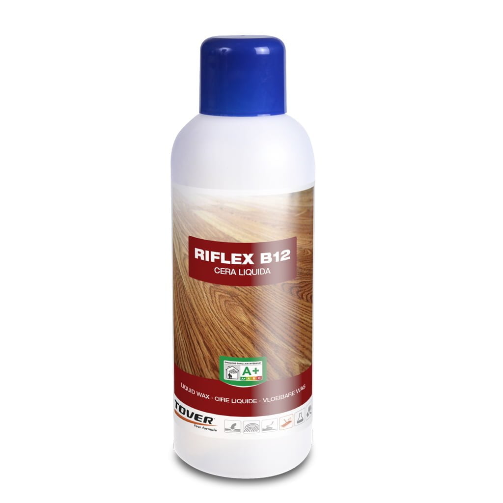 Vari formati RIFLEX B/12 cera liquida idrorepellente per la protezione e la manutenzione del legno grezzo, verniciato, cerato o oliato. - Eternal Parquet