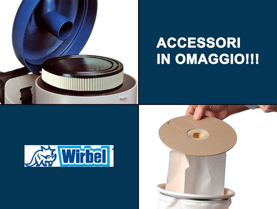 "W1 BC" ASPIRAPOLVERE ZAINETTO PROFESSIONALE 330W CON BATTERIA AL LITIO WIRBEL - Eternal Parquet