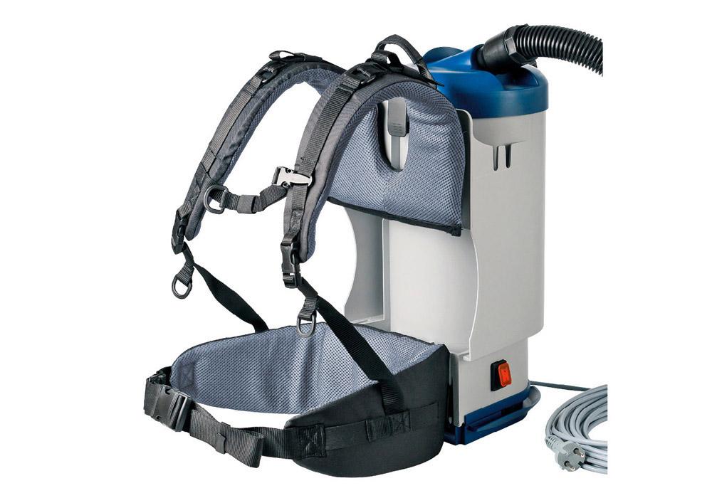 "W1 BC" ASPIRAPOLVERE ZAINETTO PROFESSIONALE 330W CON BATTERIA AL LITIO WIRBEL - Eternal Parquet