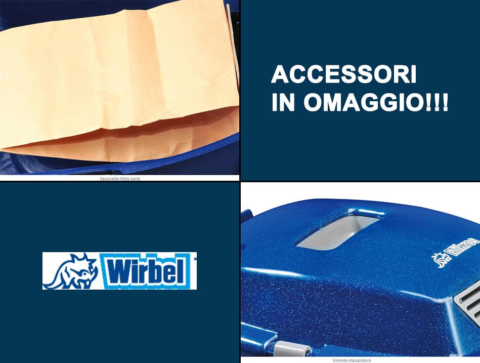 MIKROS ASPIRAPOLVERE PROFESSIONALE 1000W WIRBEL A TRAINO CON SACCHETTO FILTRO - Eternal Parquet