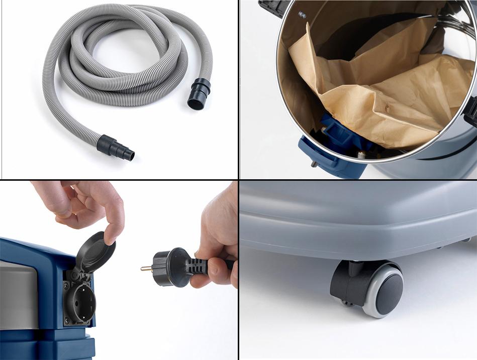 CARRELLO ASPIRATORE "POWER T D 36 P EL" 1250W CON PRESA ELETTROUTENSILI - Eternal Parquet