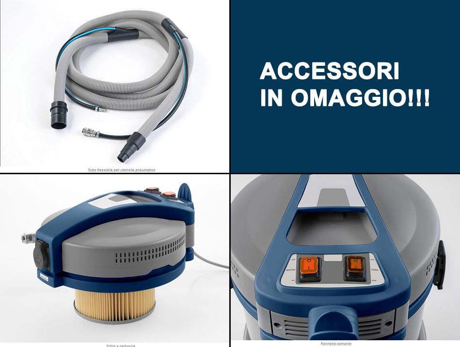 BIDONE 50L ASPIRATORE 1450W CON PRESA ELETTROUTENSILI E UTENSILI PNEUMATICI - Eternal Parquet