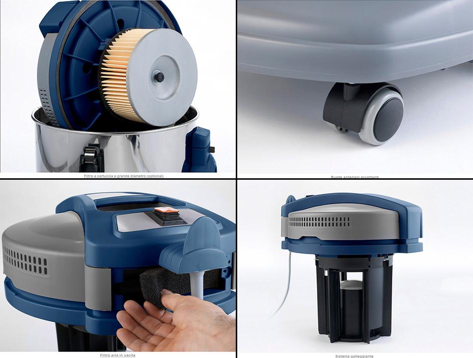 "POWER WD 36 P/L" ASPIRAPOLVERE WIRBEL 1250W ASPIRATORE SOLIDI - LIQUIDI - Eternal Parquet